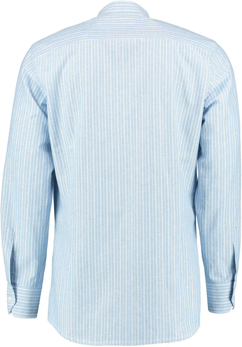 Herren Hemden OS-Trachten Trachtenhemd Rirena Langarm Schlupfhemd mit Haifischkragen und Stehbundkragen mit Riegel