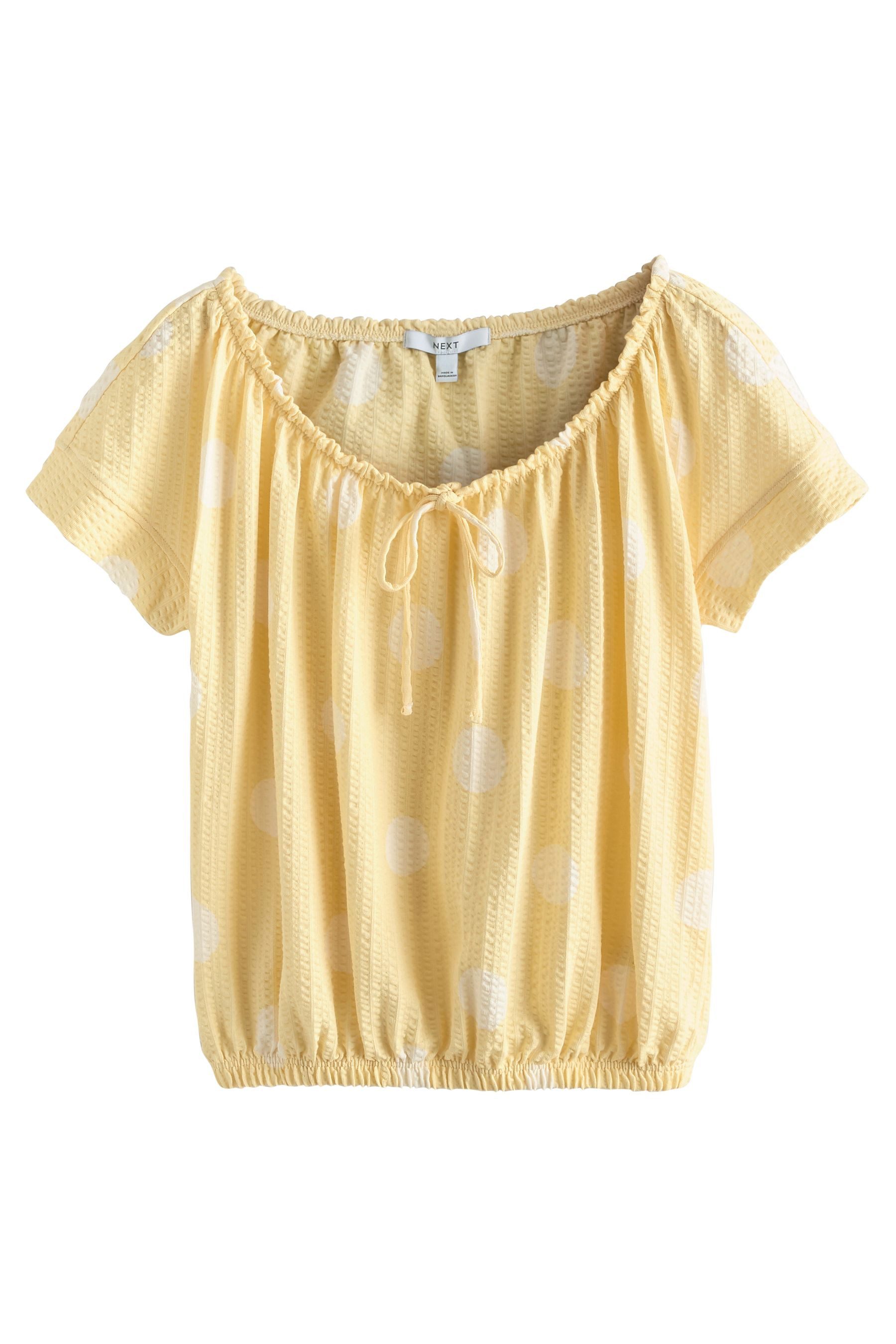 Next T-Shirt T-Shirt mit U-Ausschnitt und Ballonsaum (1-tlg)