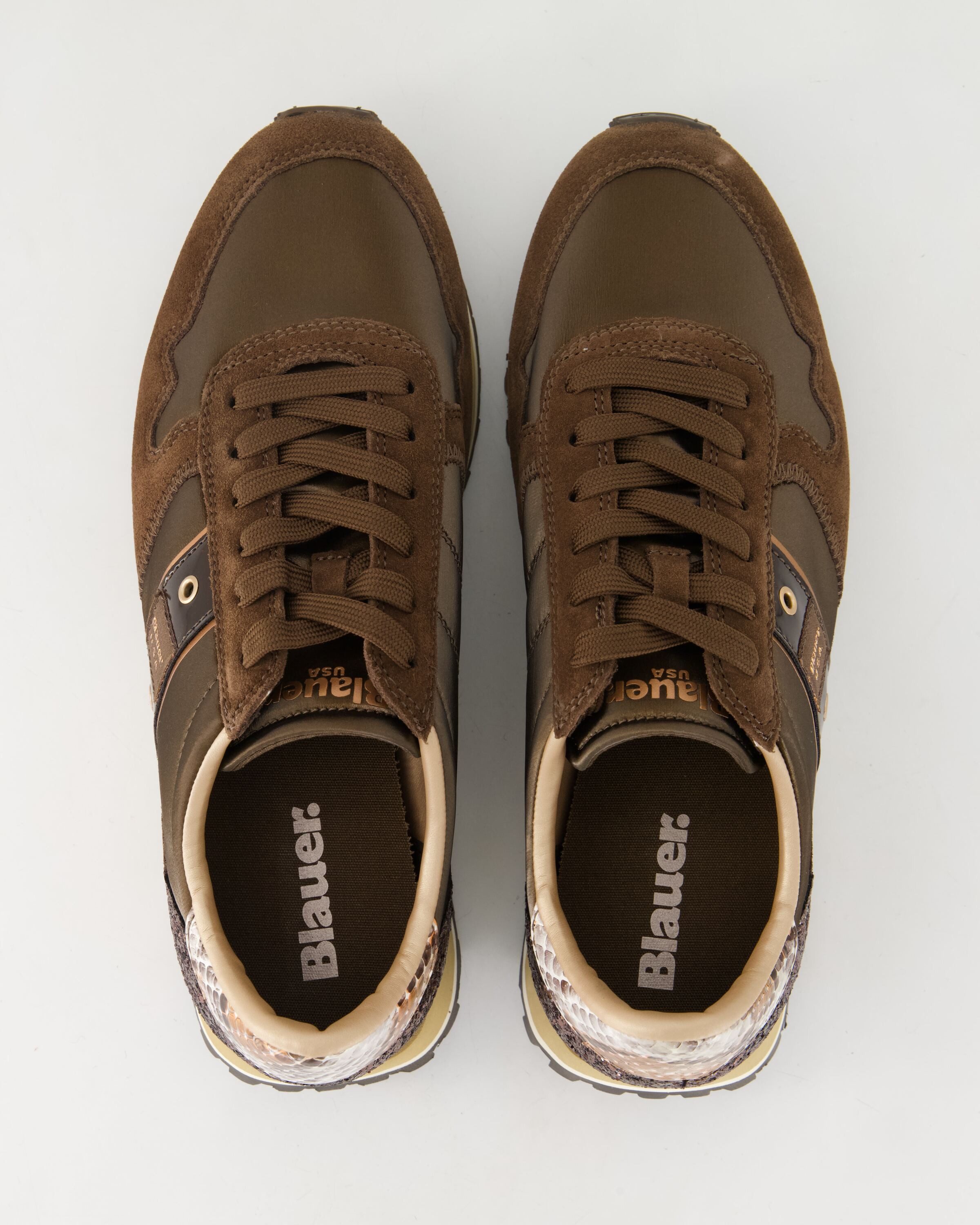 Blauer Millen03 Schnürschuh Obermaterial: Leder und Textil