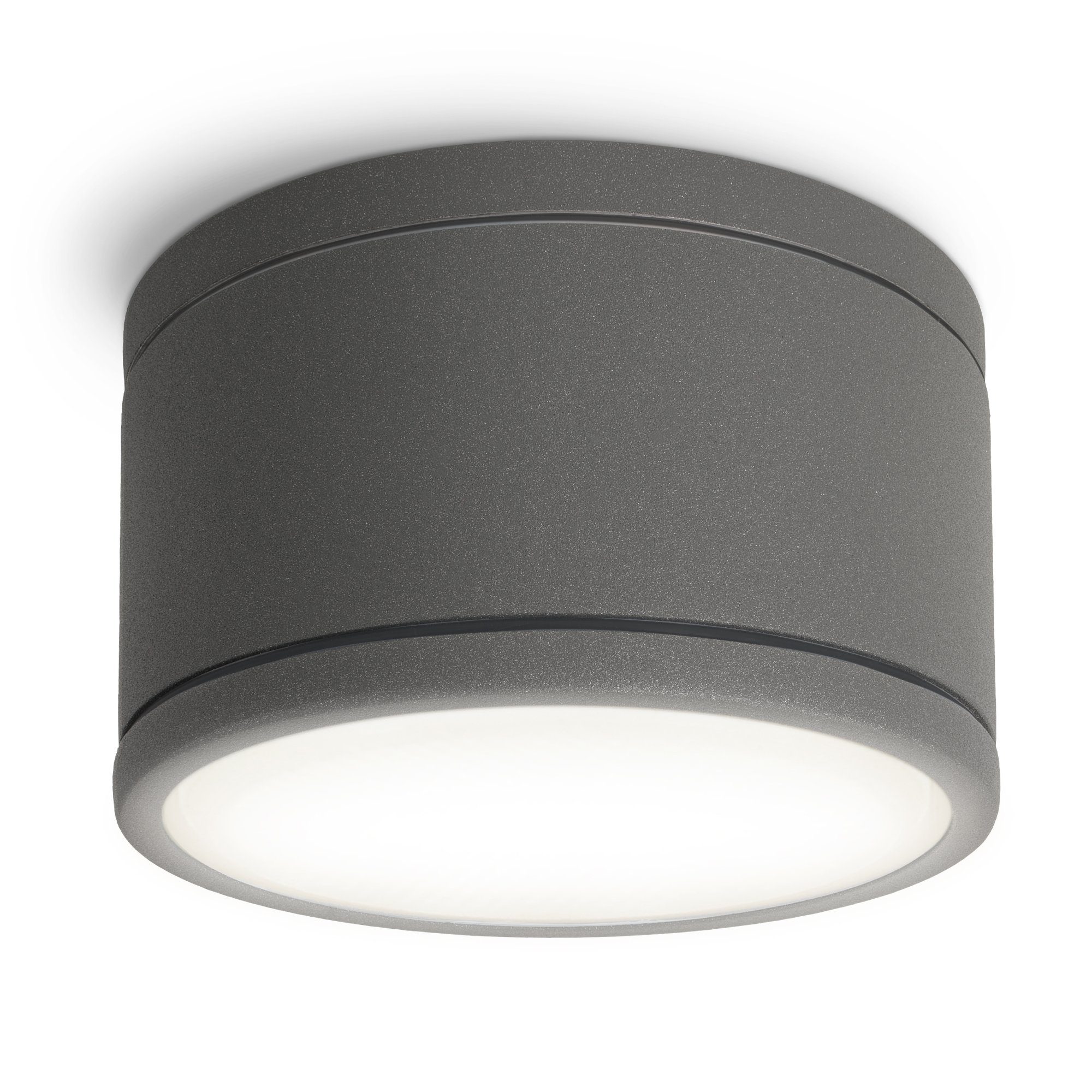 SSC-LUXon Aufbauleuchte CELI-WX Aufbauleuchte flach IP44 Bad Aussen anthrazit LED GX53 4,5W, Neutralweiß