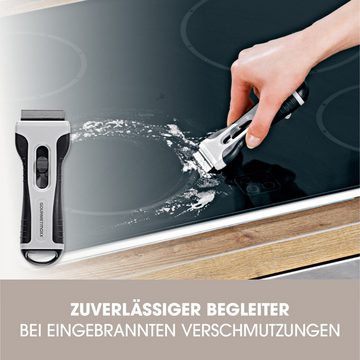 GOURMETmaxx Glasschaber Kochfeldschaber 13x5x2cm schwarz/grau