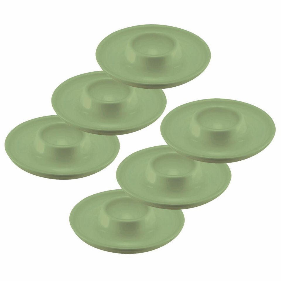 WESTMARK Eierbecher 6 Stk., rund, stapelbar, ø 10 cm, Punto, Grün