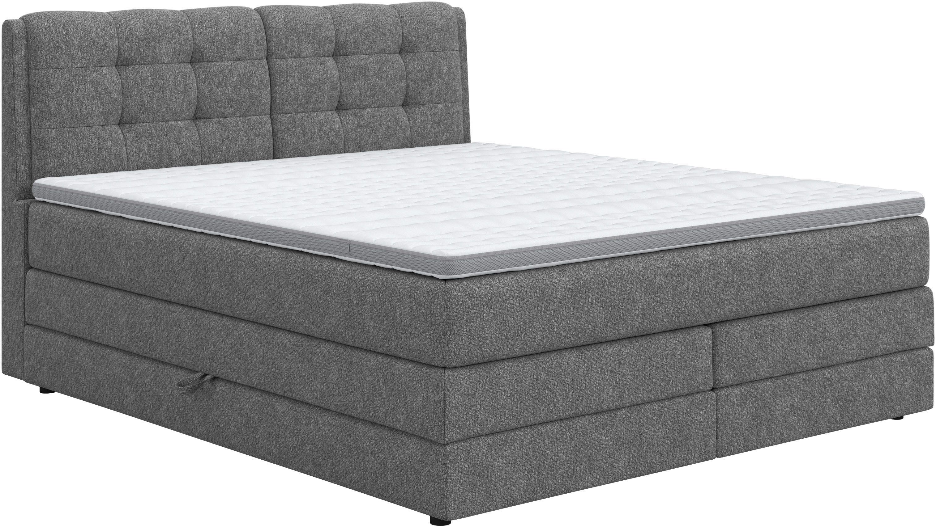 COTTA Boxspringbett Fort II, in verschiedenen Breiten erhältlich - auch als Familienbett!, inkl. Bettkasten und Topper