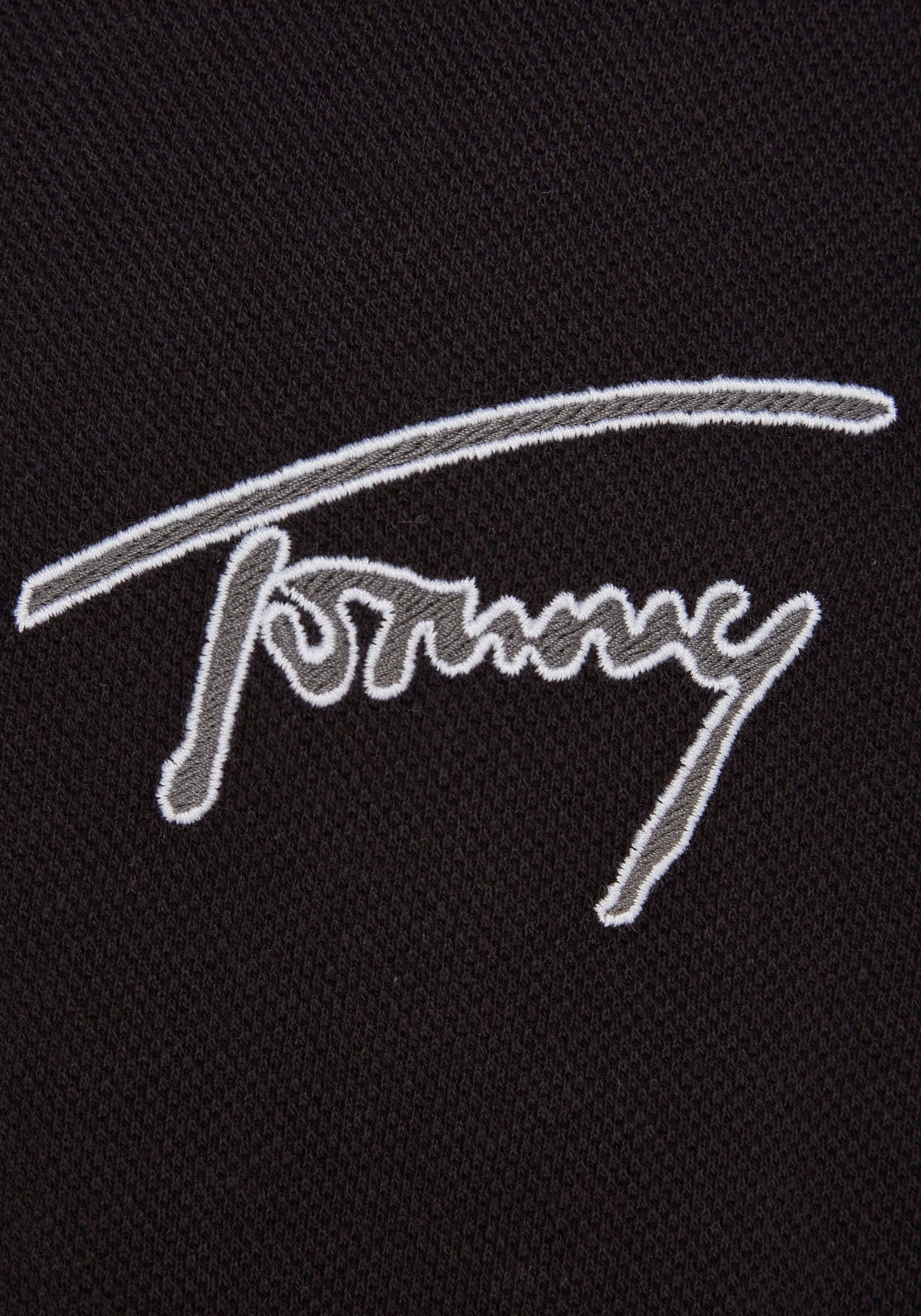 TJM POLO mit Logostickerei Tommy Black (1-tlg) SIGNATURE Jeans CLSC Poloshirt