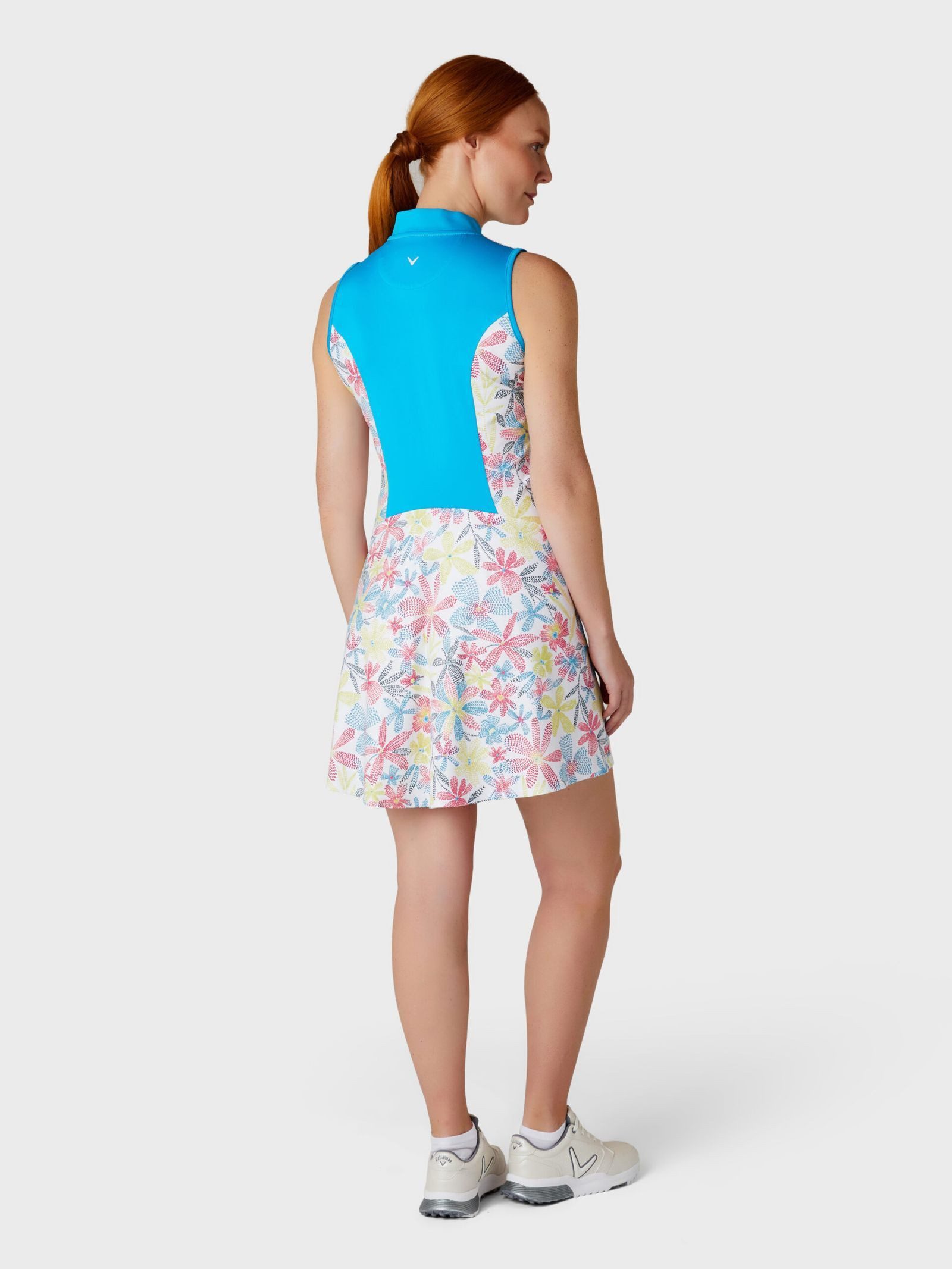Callaway Golfrock Callaway Chevron Floral Print Flounce Golf Dress Damen (1-tlg) UV-Schutz,Stretch