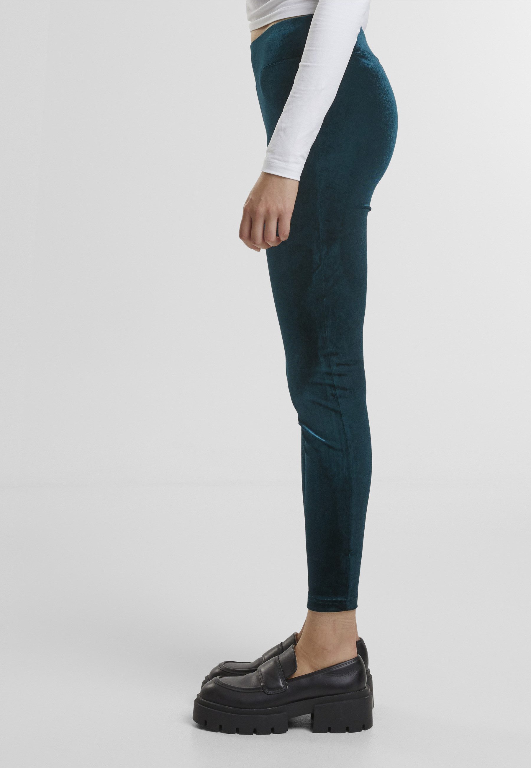 URBAN CLASSICS Leggings Urban Classics Damen Ladies High Waist Velvet Leggings (1-tlg)