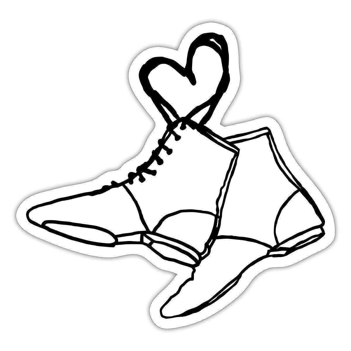 Spreadshirt Aufkleber Tanzmariechen Gardestiefel Herz Gardetanz