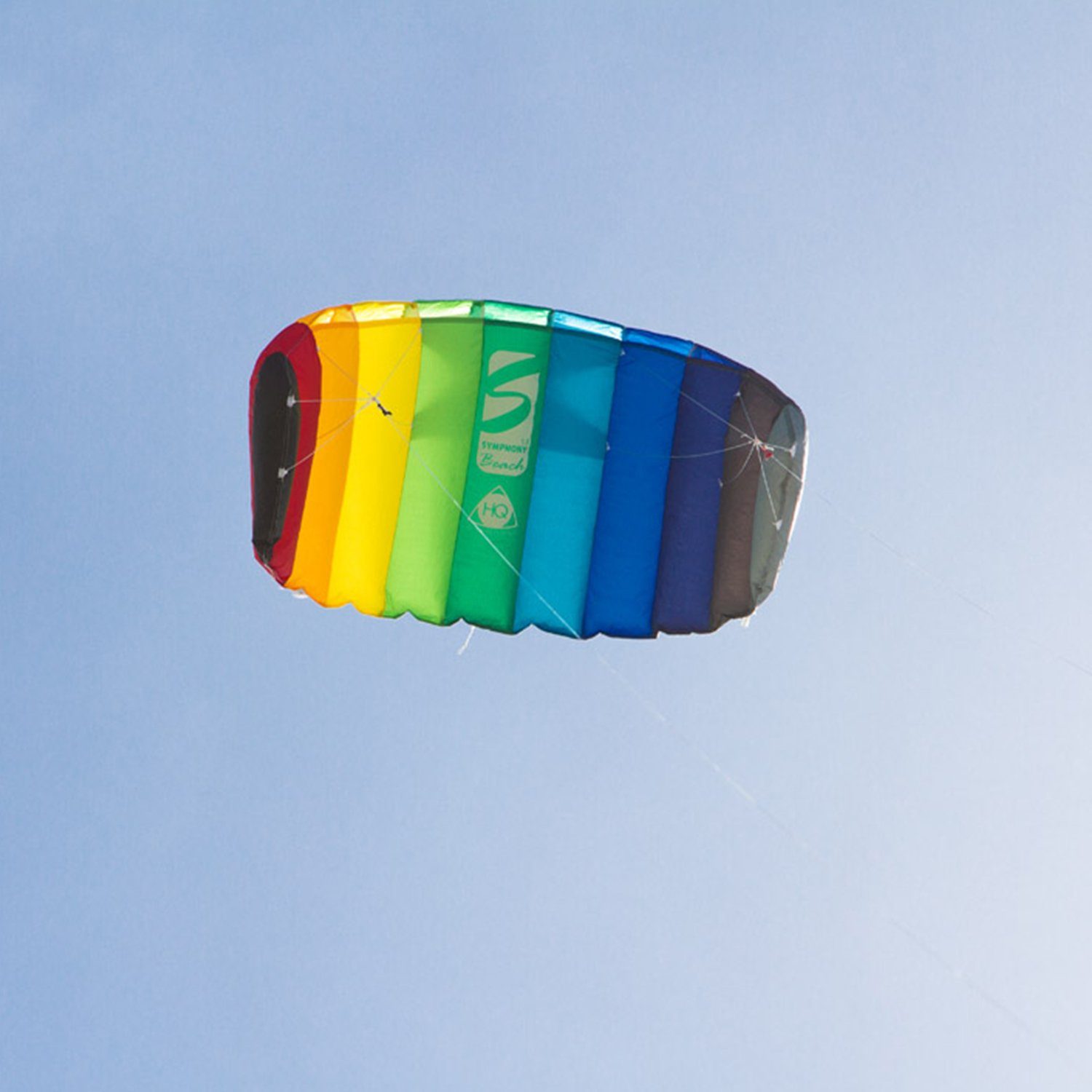 HQ Flug-Drache Lenkmatte Symphony Beach III 1.3 Rainbow R2F, Allround Lenkdrachen Ready to Fly