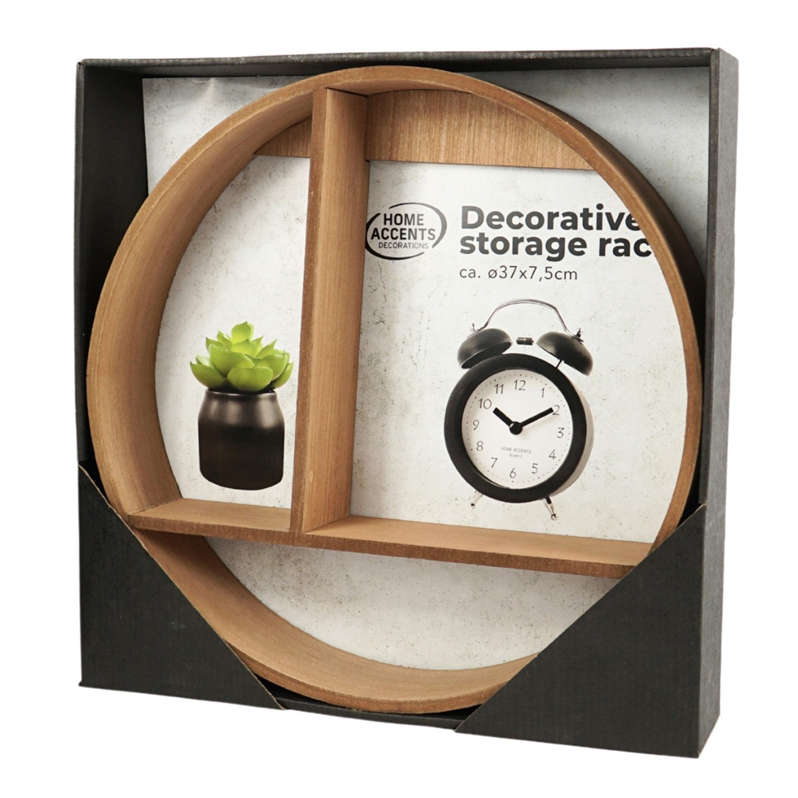 HTI-Living Wandregal Wandregal Ø 37 cm Holz Hellbraun, Stück 1-tlg., rundes günstig online kaufen
