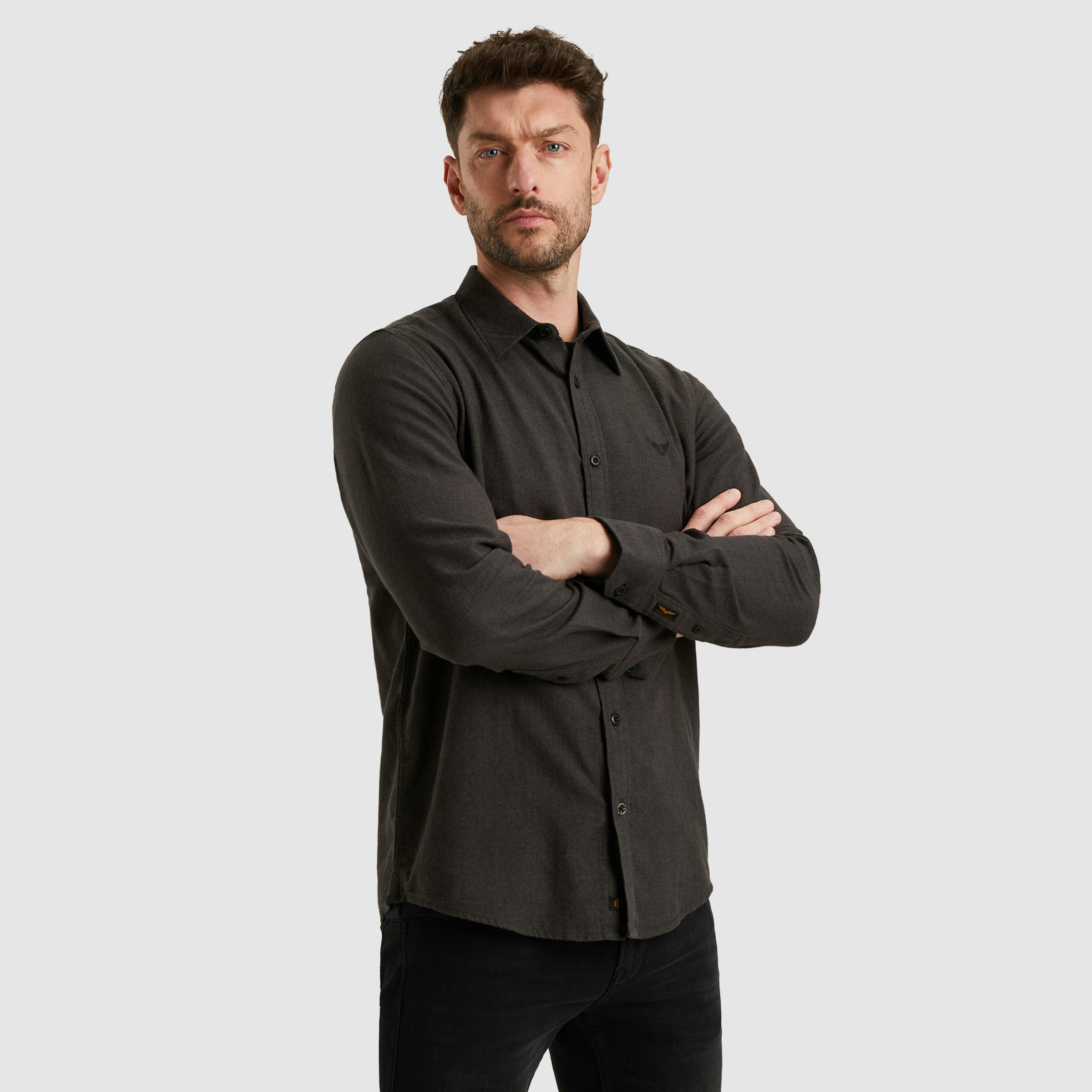 PME LEGEND Langarmhemd mit Knopfleiste günstig online kaufen