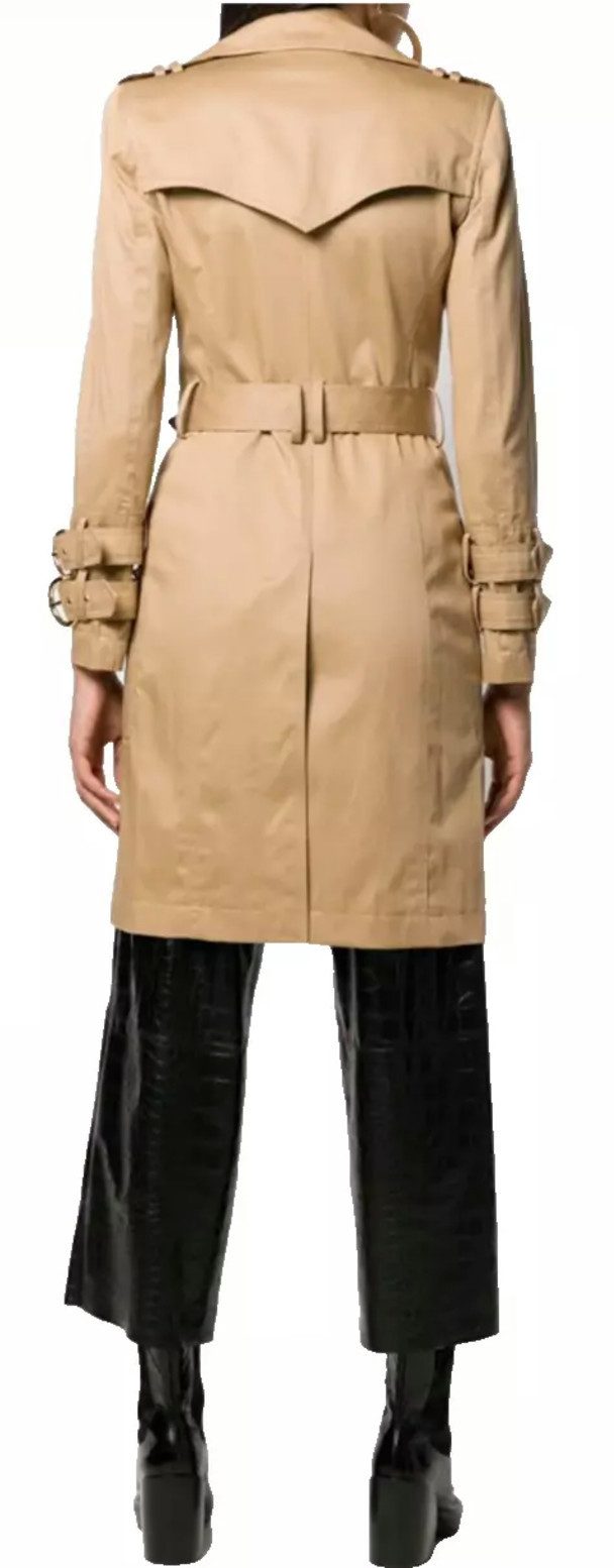 Balmain Paris Trenchcoat Double-Breasted Golden Button t Pariser Flair Mantel S Gunflap und Rückenklappe für zusätzlichen Schutz und Stil