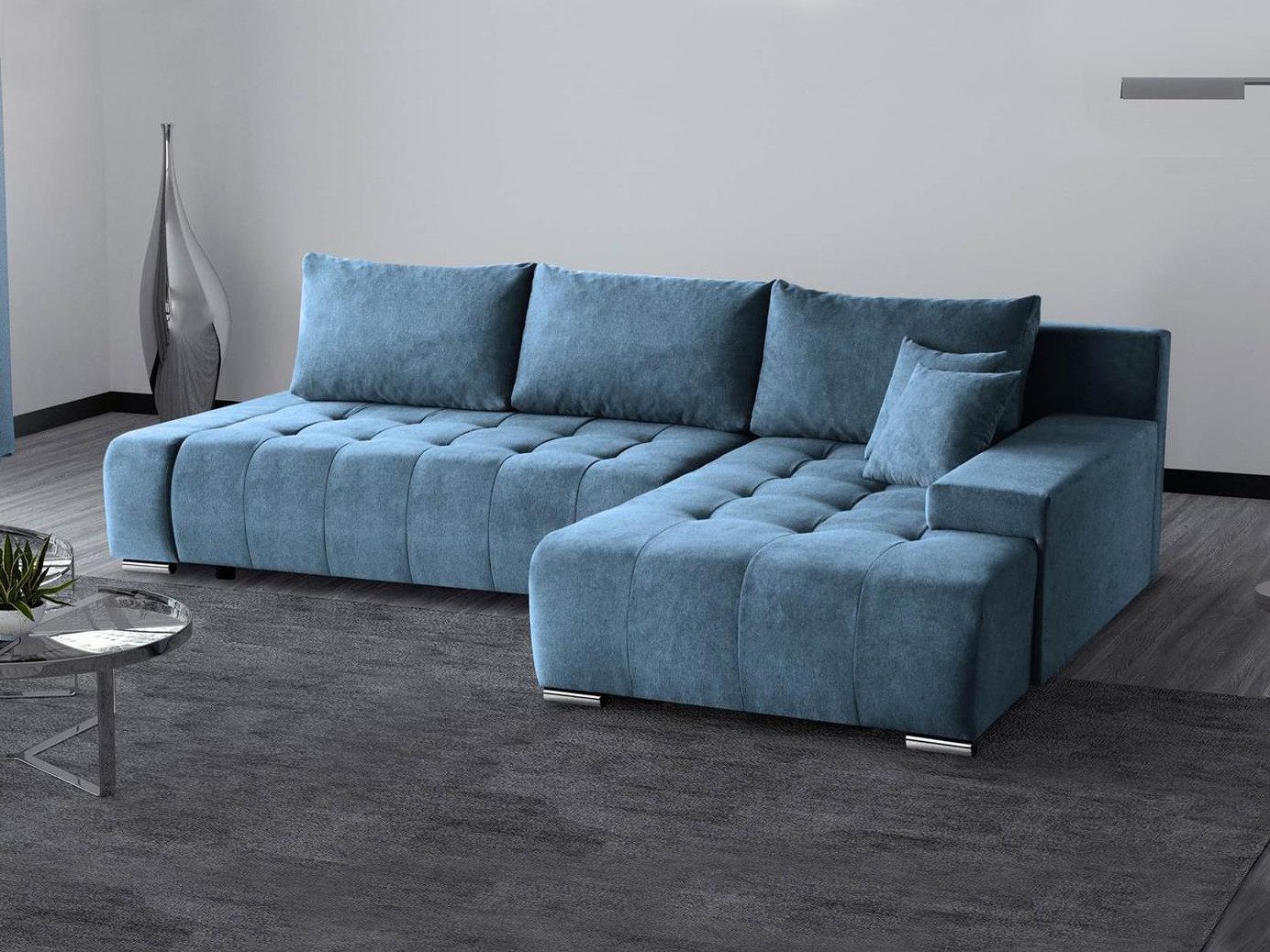 Beautysofa Ecksofa DRACO mit Schlaffunktion und günstig online kaufen
