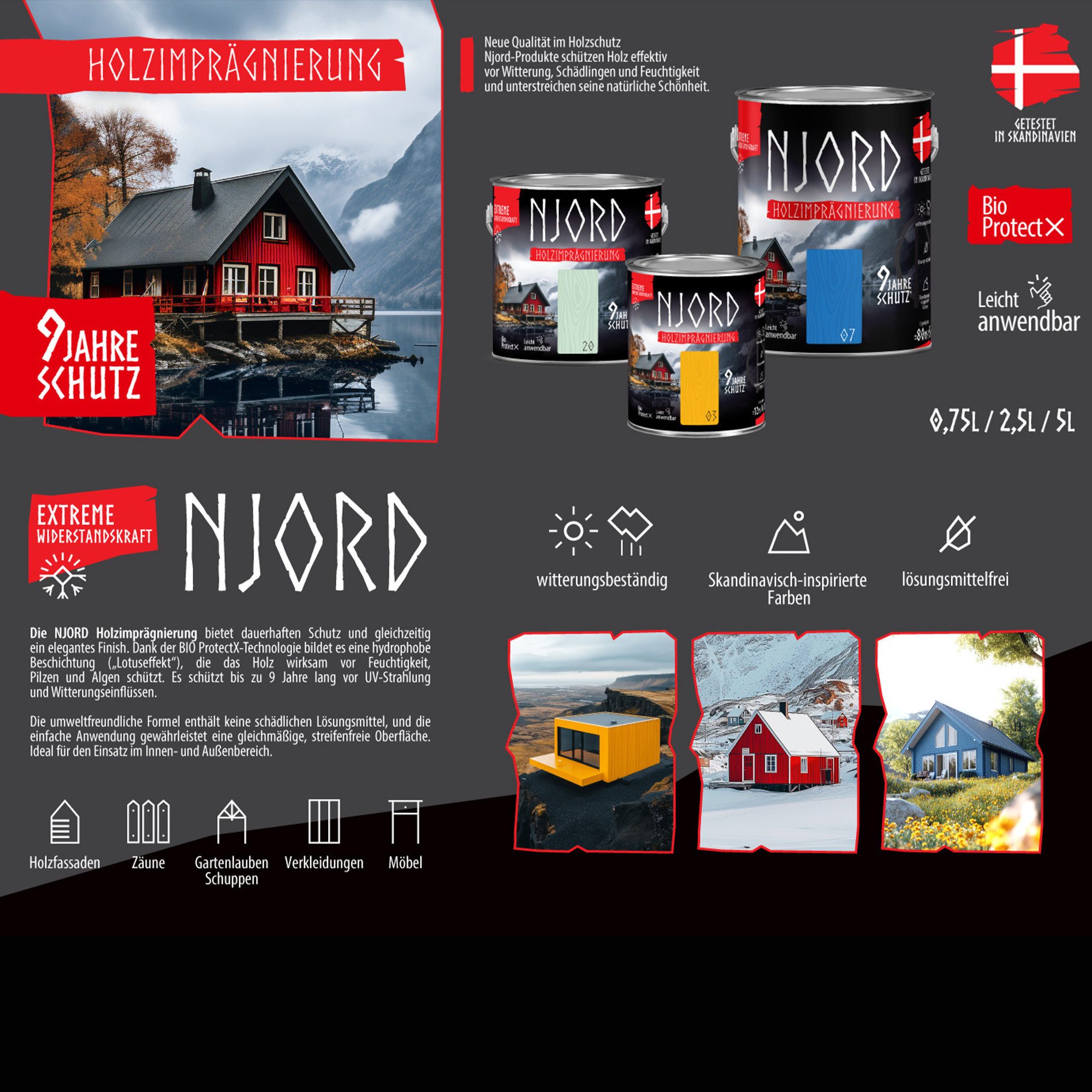 NJORD Holzgrundierung NJORD Holzimpragnierung (20) Nordische Gräser - 2,5L