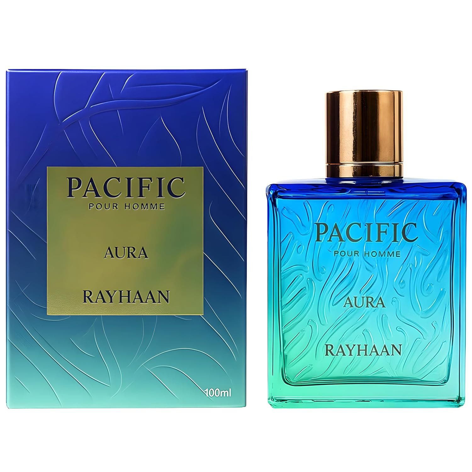 Rayhaan Eau de Parfum Rayhaan Pacific Aura Eau de Parfum 100ml, 1-tlg., Frischer, maritimer Duft für Herren und Damen