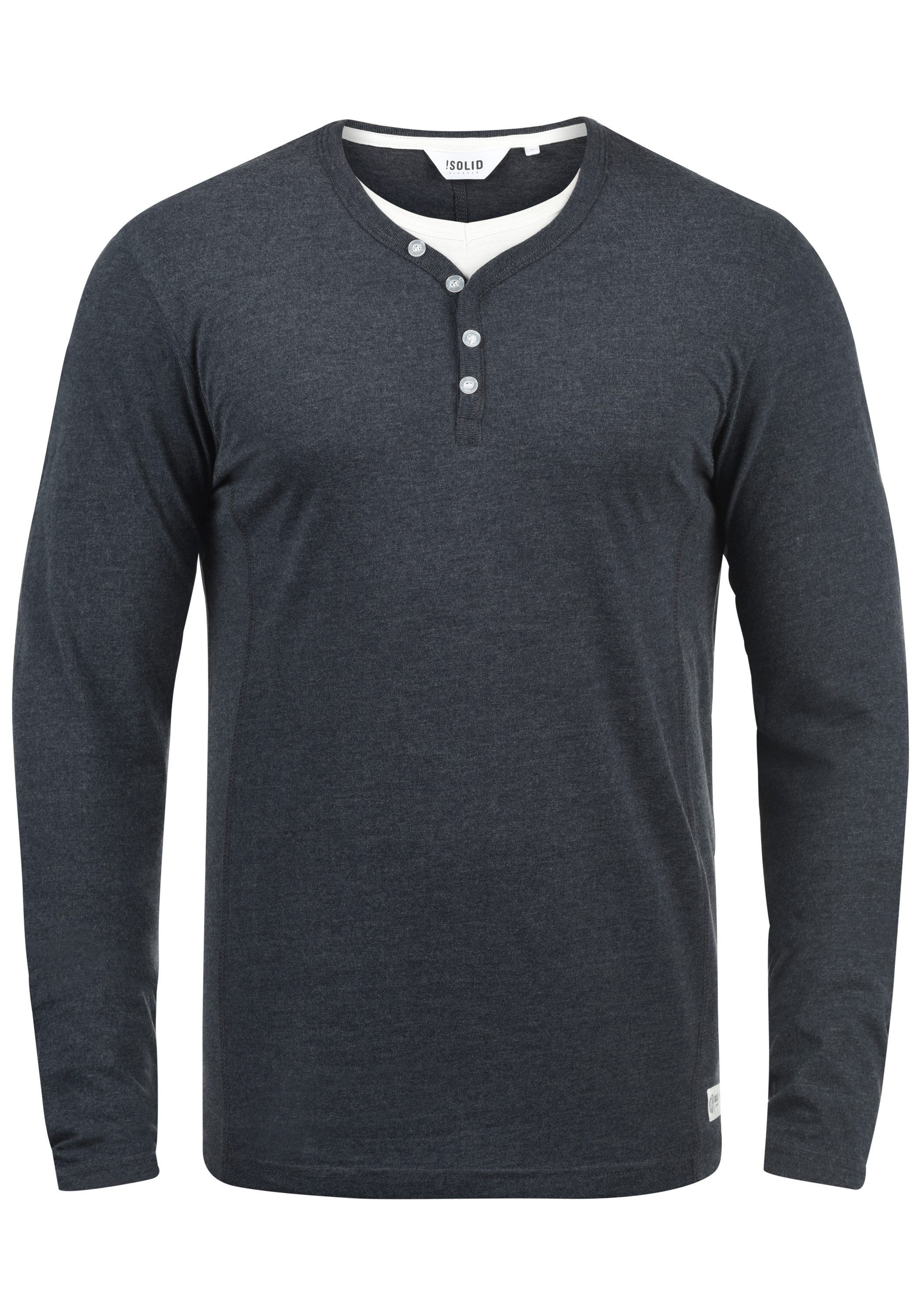 !Solid Langarmshirt SDDoriano Longsleeve im Double-Layer Look günstig online kaufen