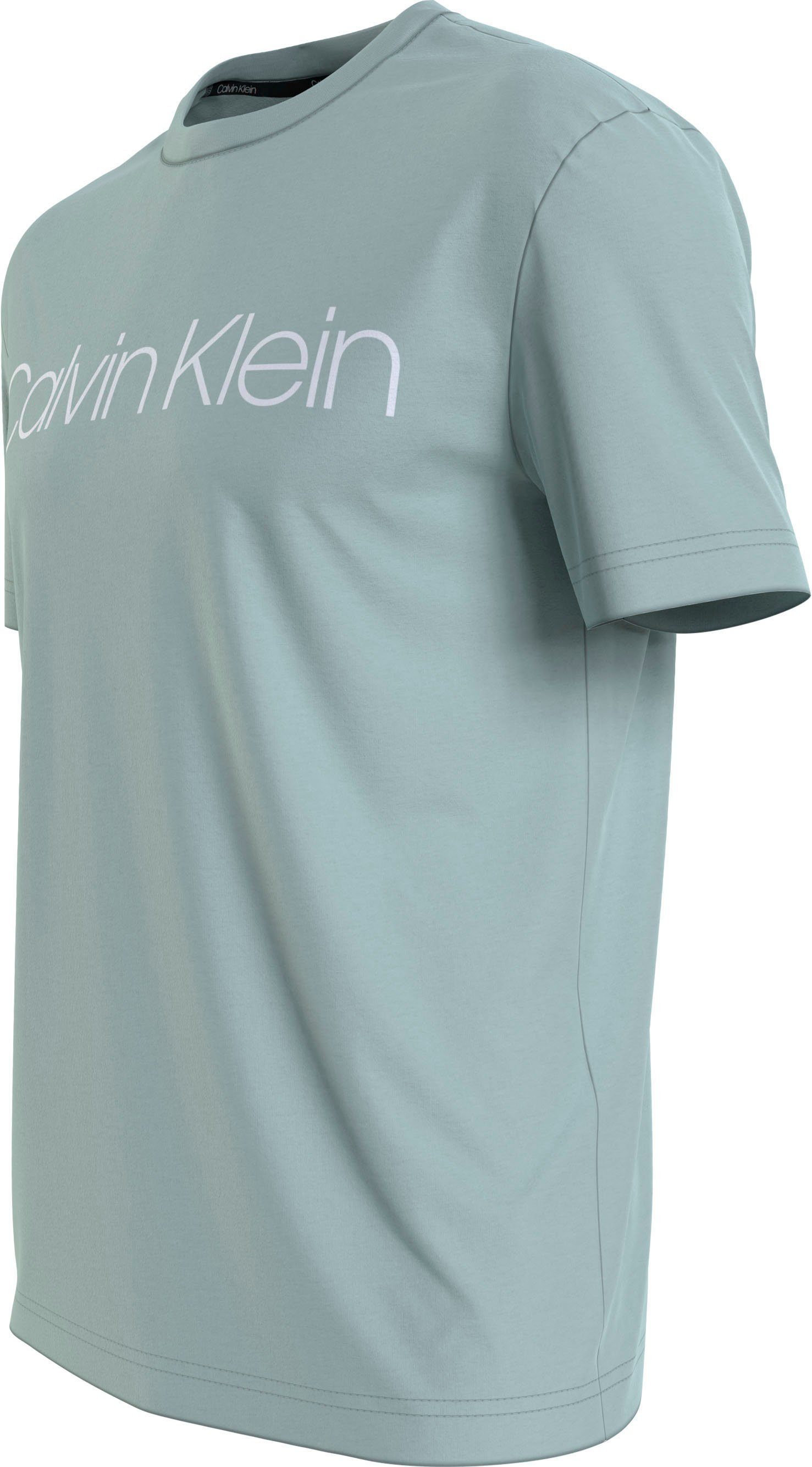 Calvin COTTON T-SHIRT LOGO Calvin Klein T-Shirt mit Logodruck gl FRONT Klein ghost