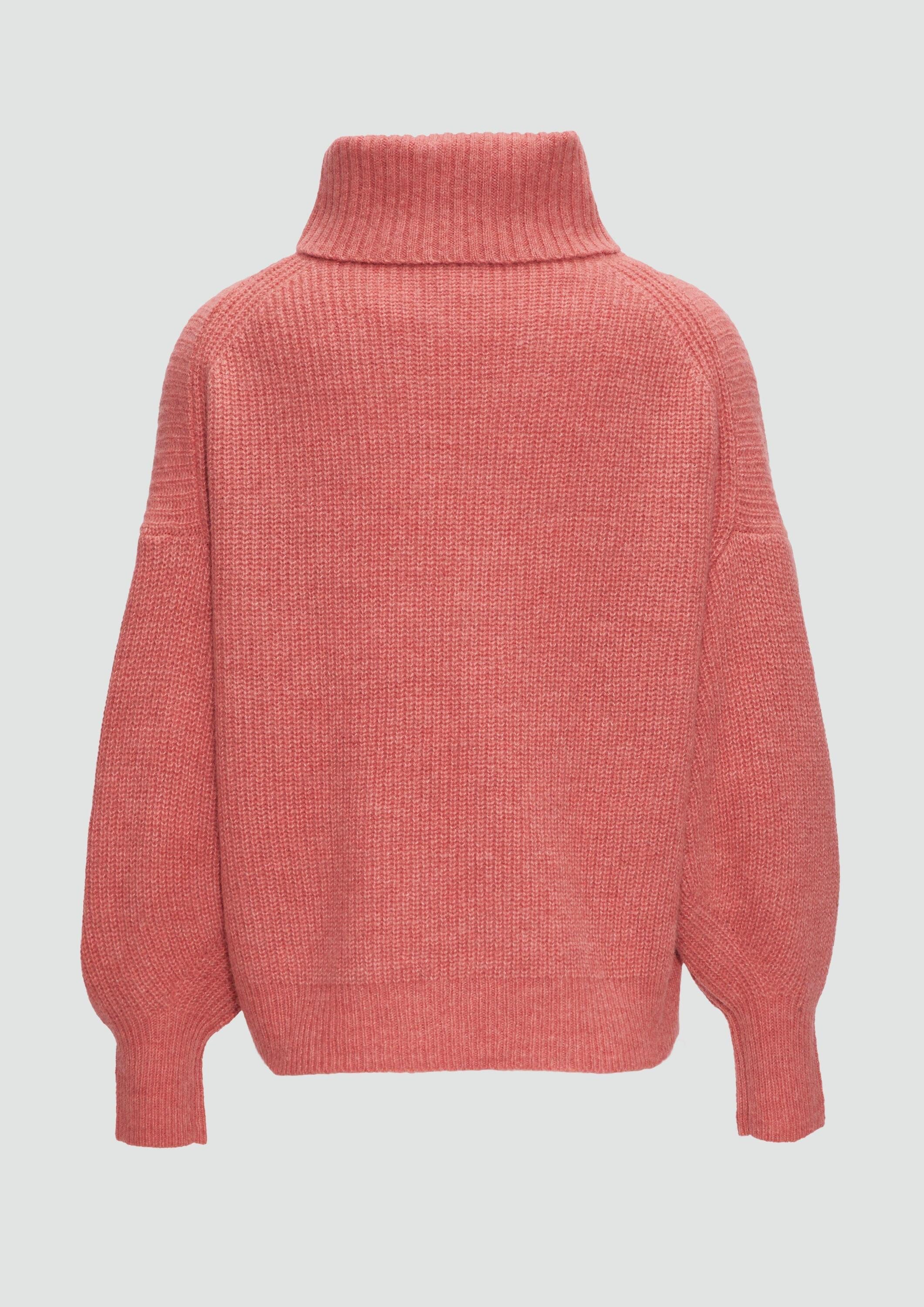 s.Oliver Longpullover Strickpullover Oversized Pullover mit Rollkragen