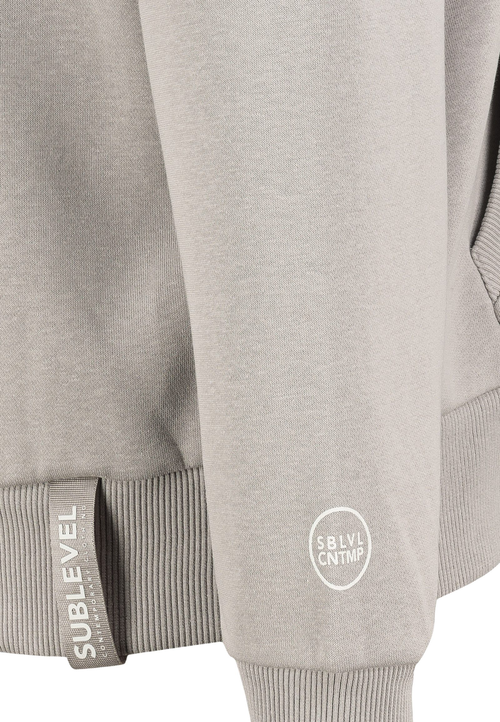 SUBLEVEL Hoodie mit Kängurutasche und Logo-Print (1-tlg) Sweat Hoodie