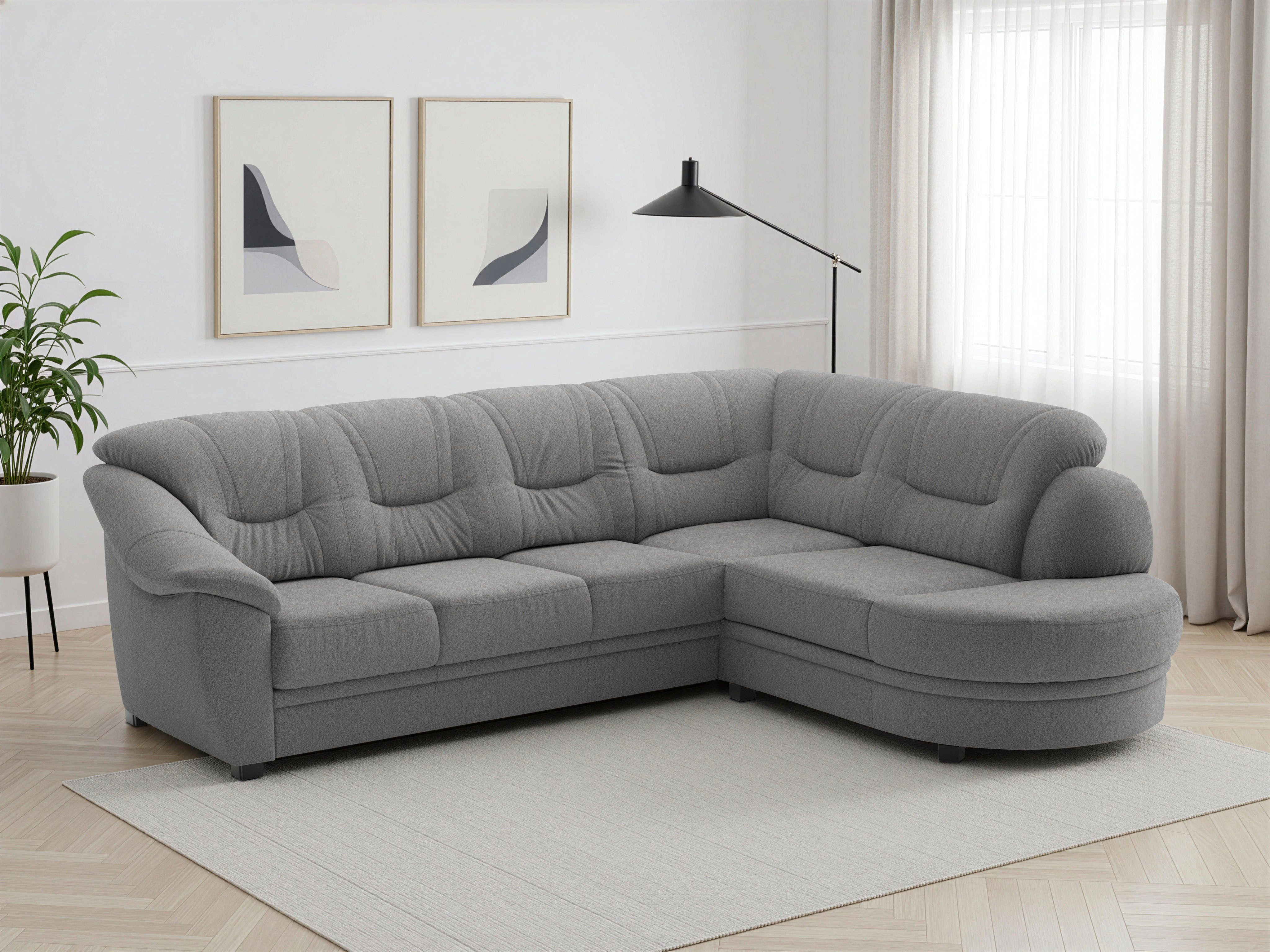 sit&more Ecksofa Savona L-Form, B: 267 cm, Couch mit Federkern, Komfortsitzhöhe 46 cm, optional mit Schlaffunktion