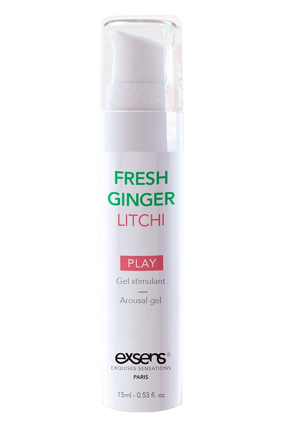 Formel Exsens Arousal Gel Gleit- 15ml, sichere und und Sanfte, wirksame Ginger Massagegel Exsens Litchi Fresh