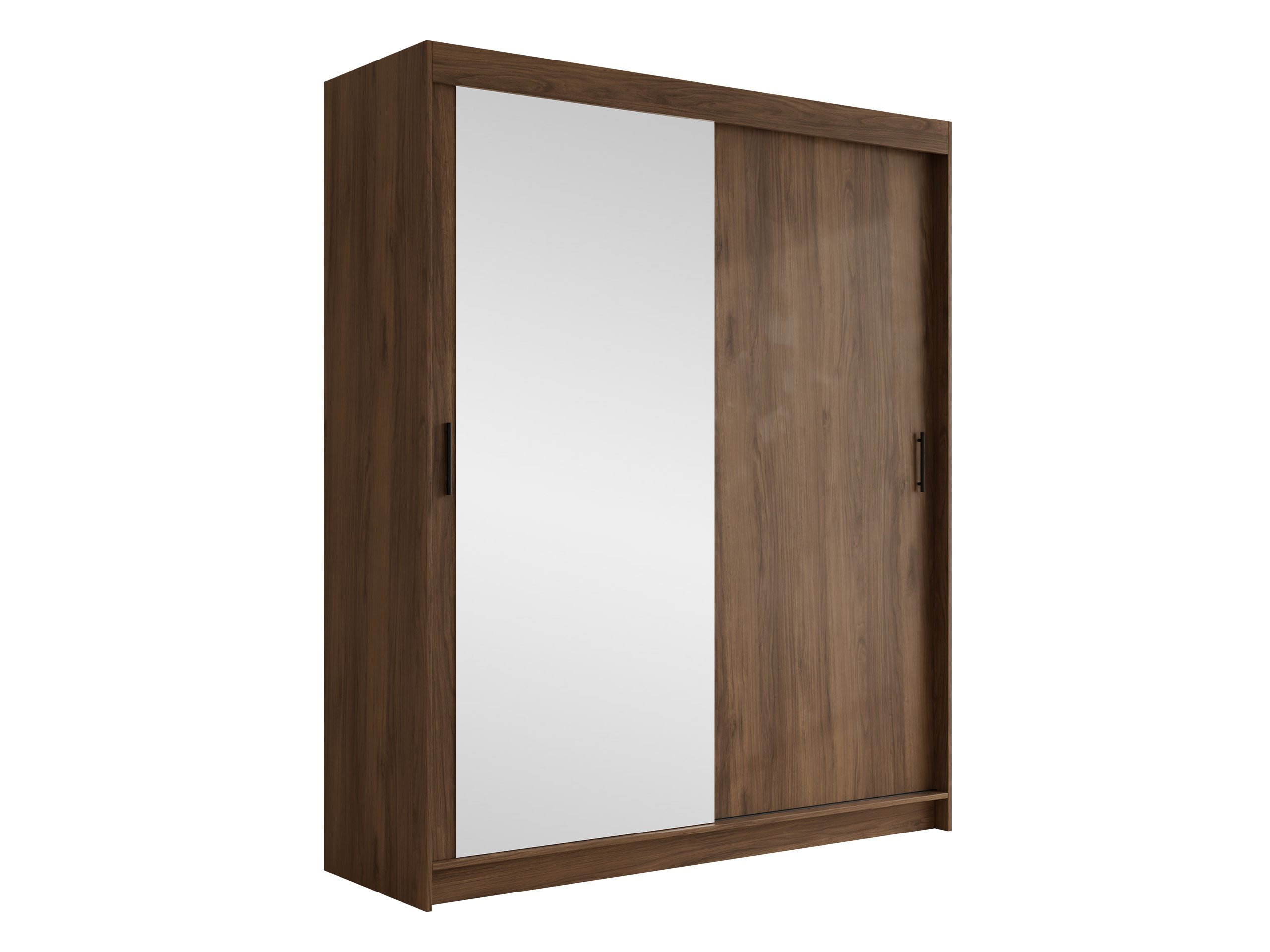 MIRJAN24 Kleiderschrank Infinity II 180 (mit zwei Schwebetüren) 180x58x200 cm, mit Kleiderstange, Frontspiegel