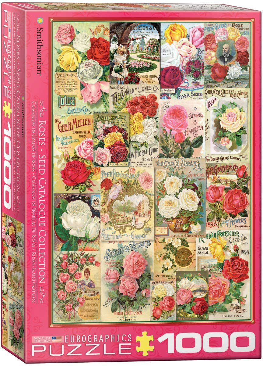 Puzzle 1000 Teile Puzzle - Puzzle - Vintage Rosenwerbung Art Deco, Puzzleteile