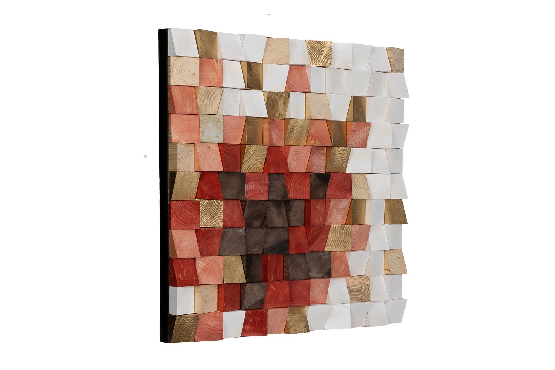 KUNSTLOFT Holzbild Colours aus Wandbild Dawn handgefertiges Holz 75x75 cm, of