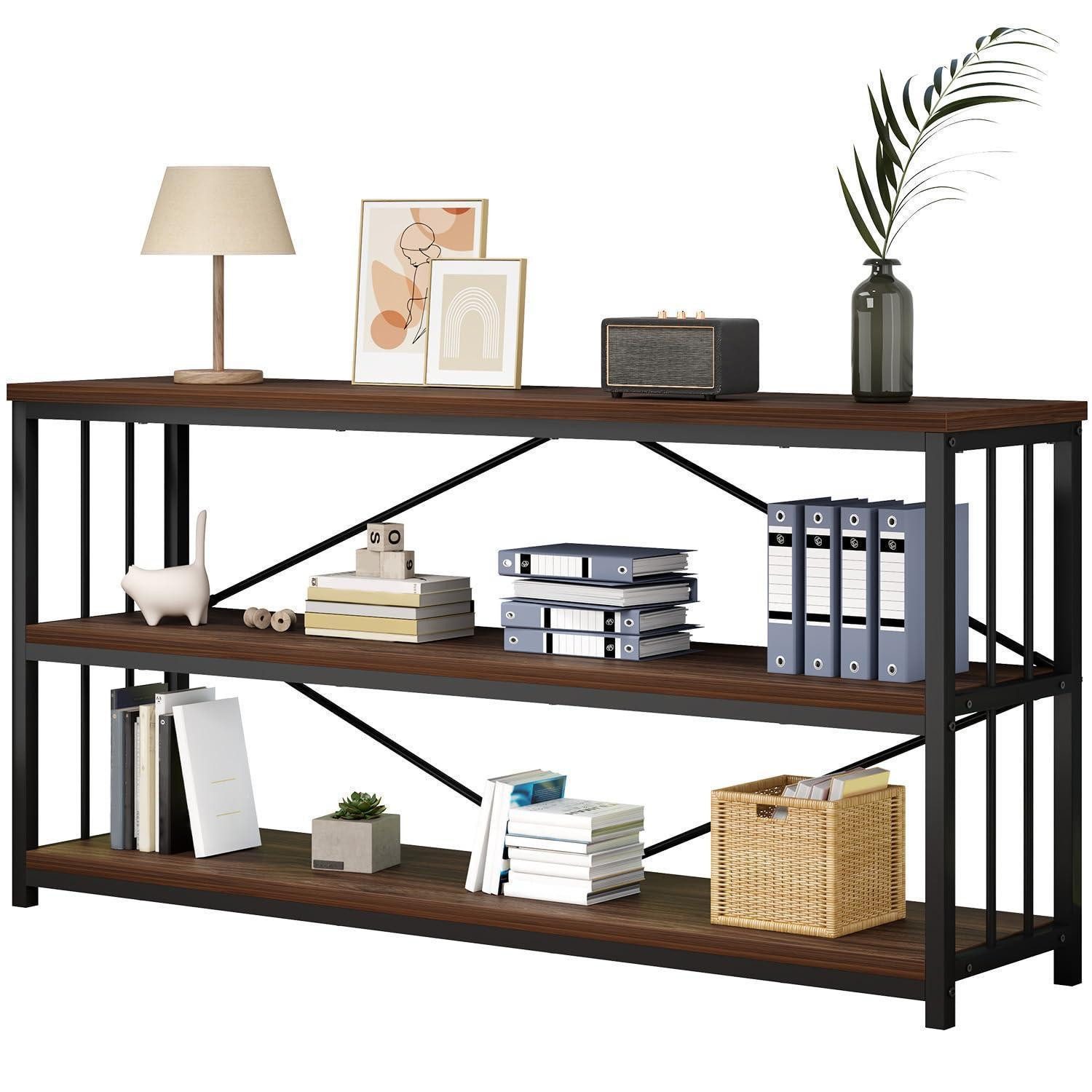 LuxusKollektion Bücherregal Bücherregal Walnuss Vintage 160cm, 1-tlg.
