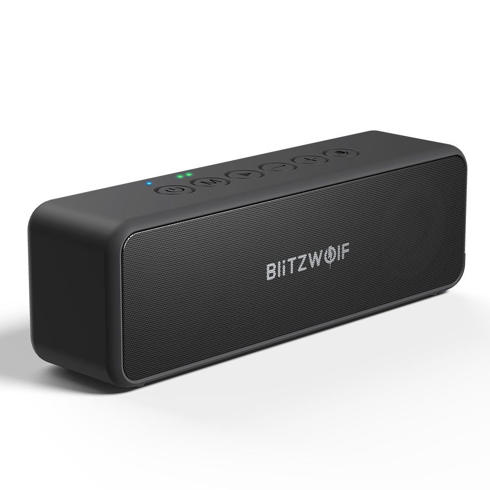 BLiTZWOLF Bluetooth-Lautsprecher (30 W, Doppeltreiber Bass, IPX6)