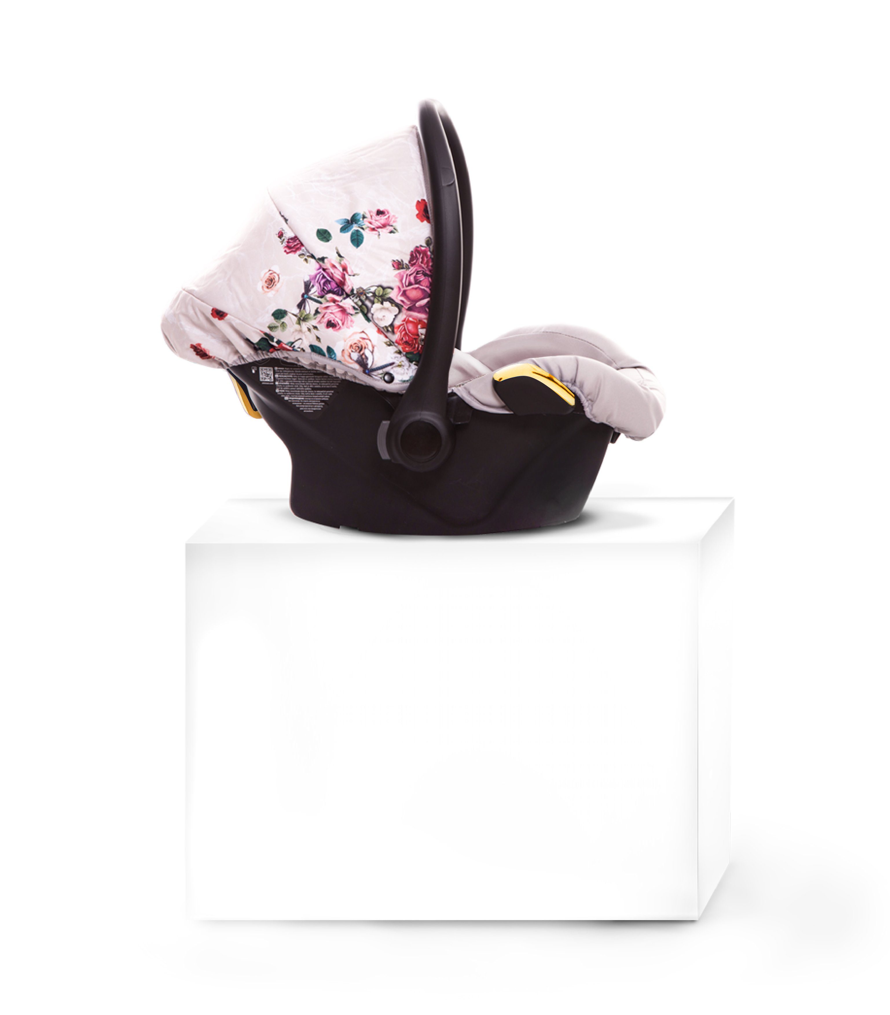 TPFLiving Babyschale Musse Light Rose Autositz, ab: 0+, bis: 11kg (0-11kg), bis: 13 kg, Babyschale fürs Auto, auch passend für Light Rose Kinderwagen Gold | Babyschalen