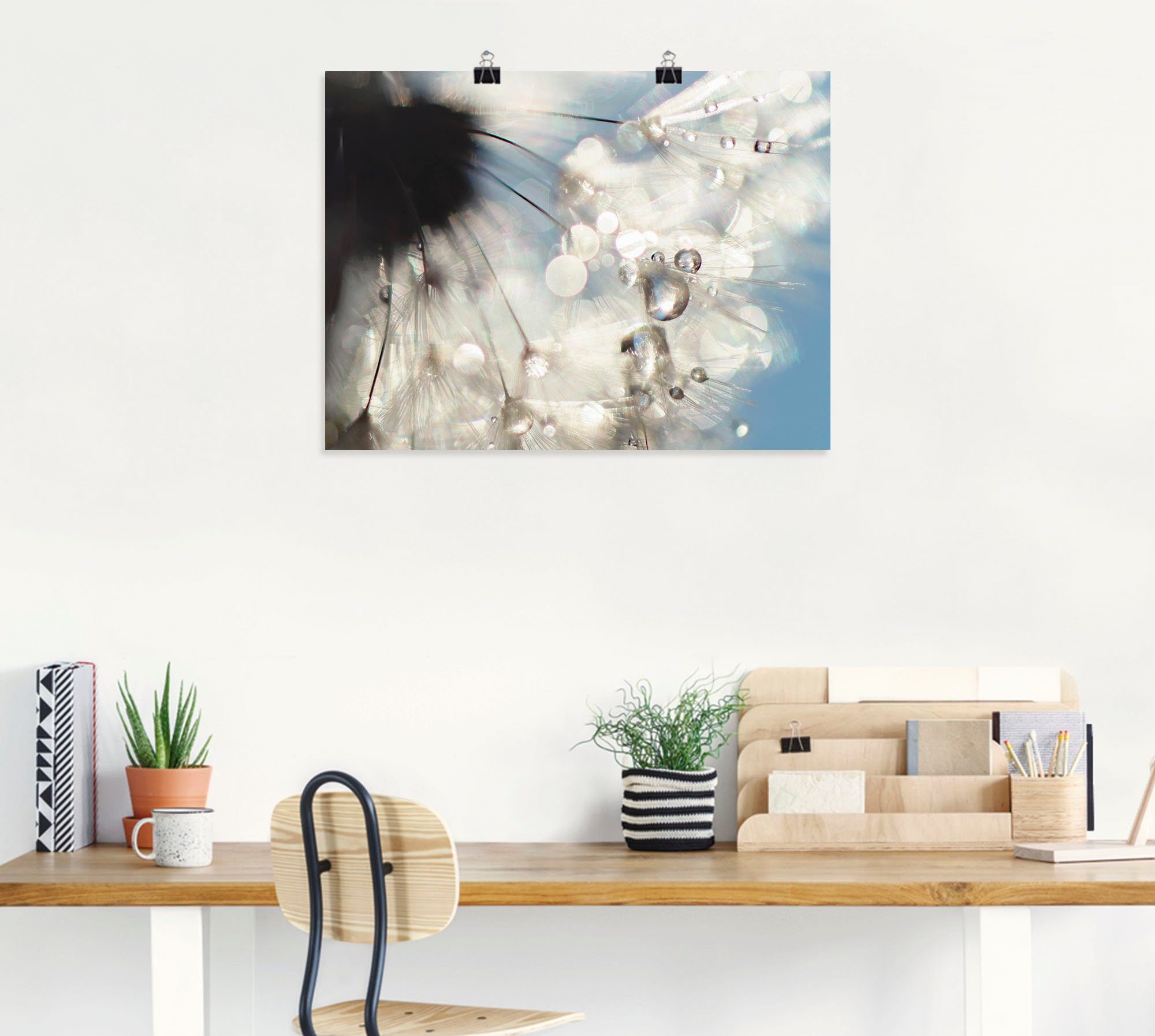 versch. Poster Engelflügel, Alubild, Wandaufkleber Wandbild Leinwandbild, oder als Pusteblume Größen St), (1 in Blumen Artland