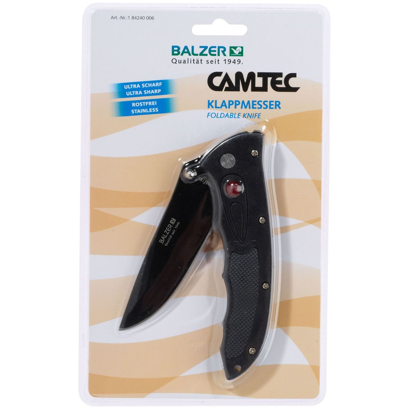 Angelhakenauslöser Balzer Camtec Klappmesser II 22cm - Angelmesser