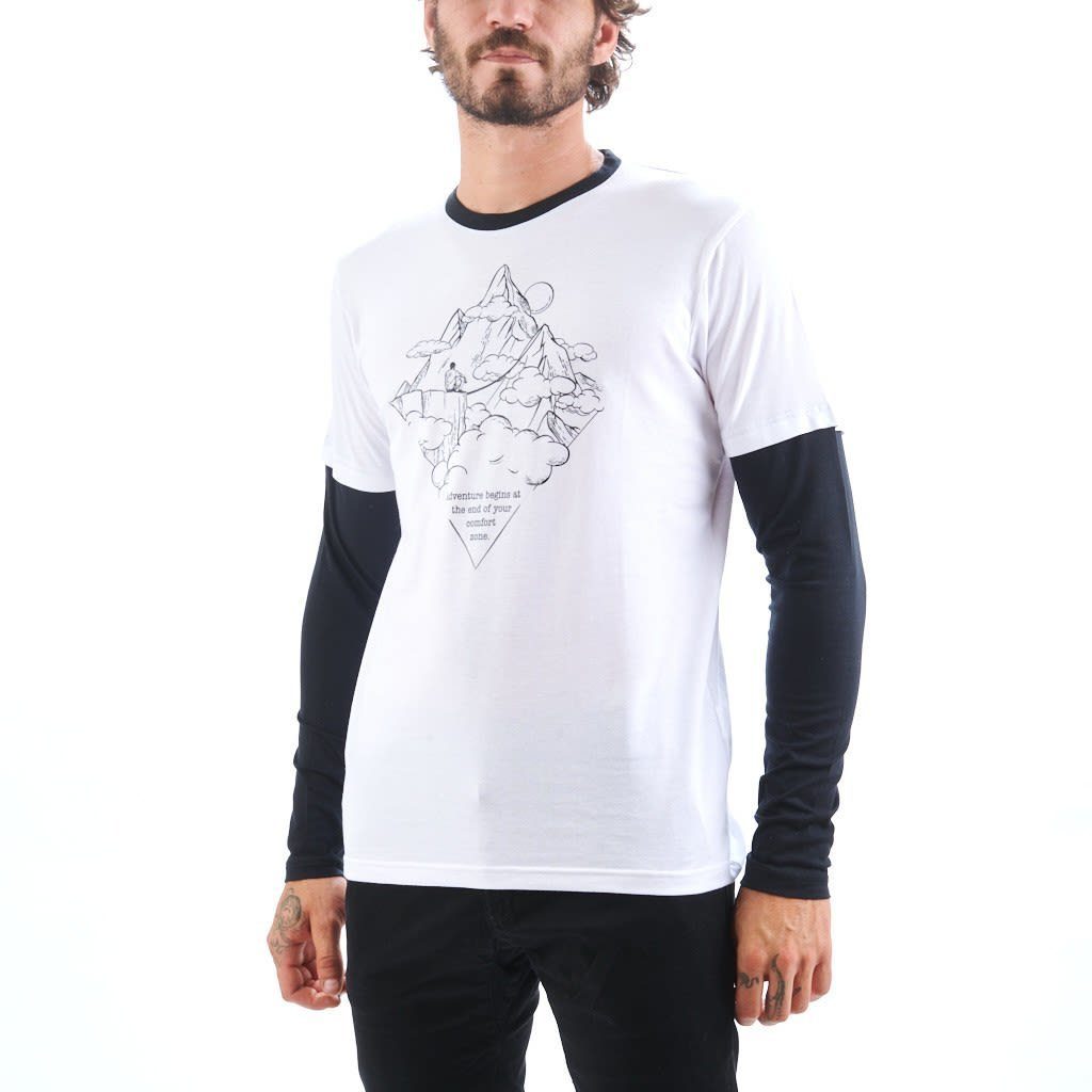 NOGRAD T-Shirt Nograd M Adventure T-shirt Herren Kurzarm-Shirt White