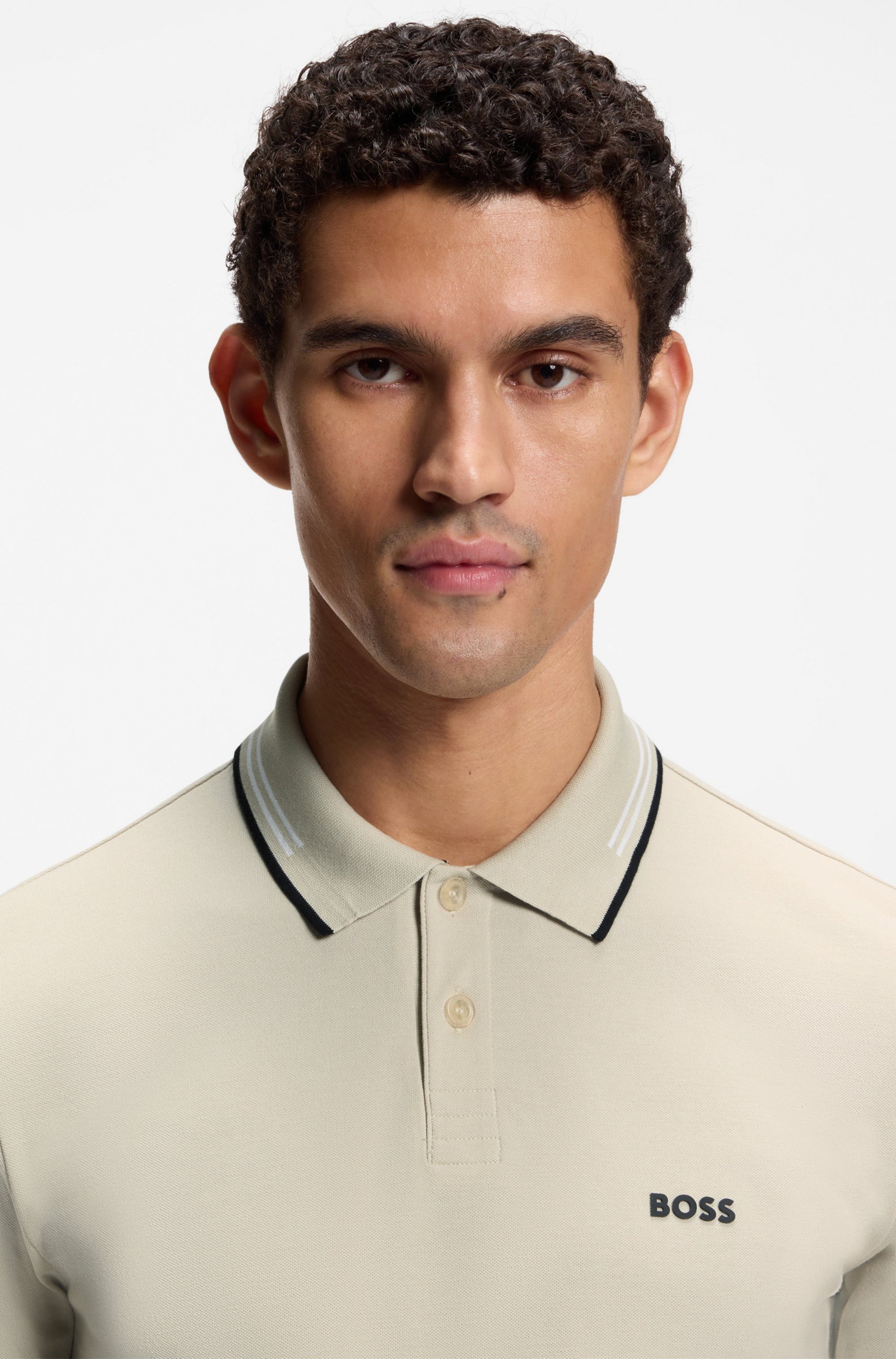 BOSS GREEN Poloshirt Paul Slim Fit Stretch-Baumwoll-Pique mit Polokragen