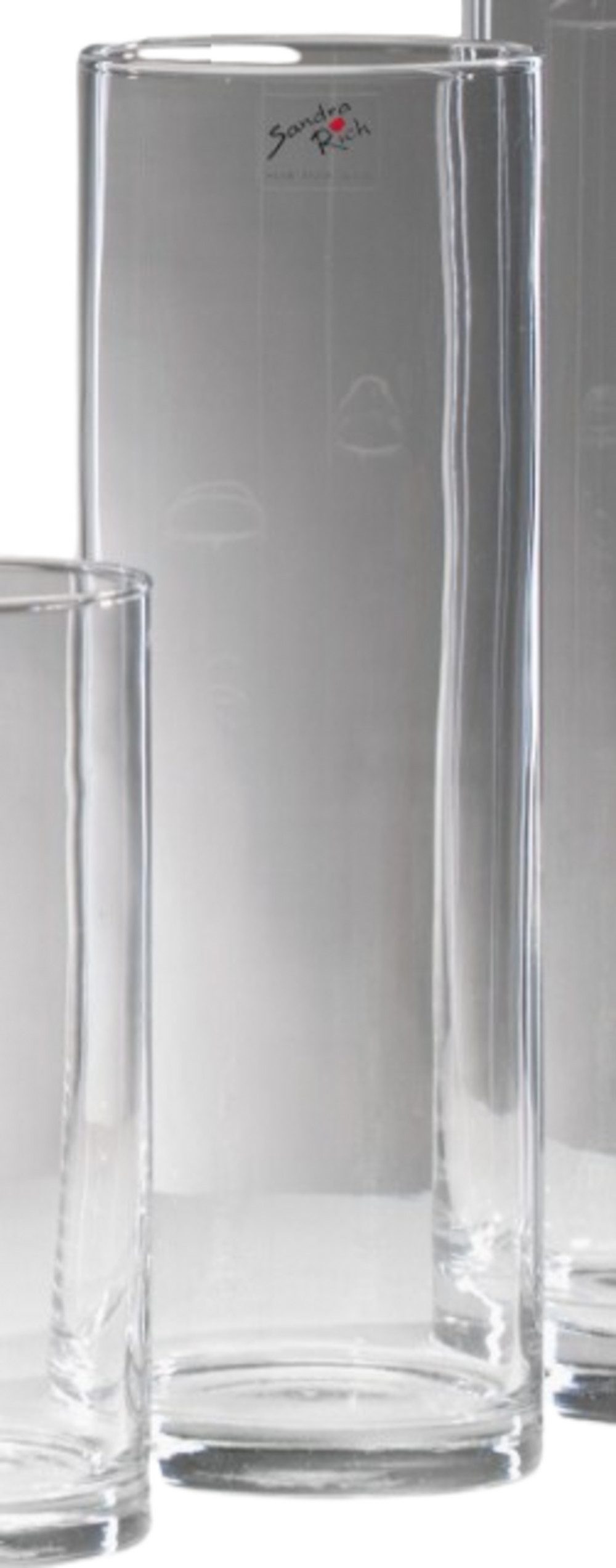 Sandra Rich Dekovase Glasvase Cyli zylindrisch - hot cut