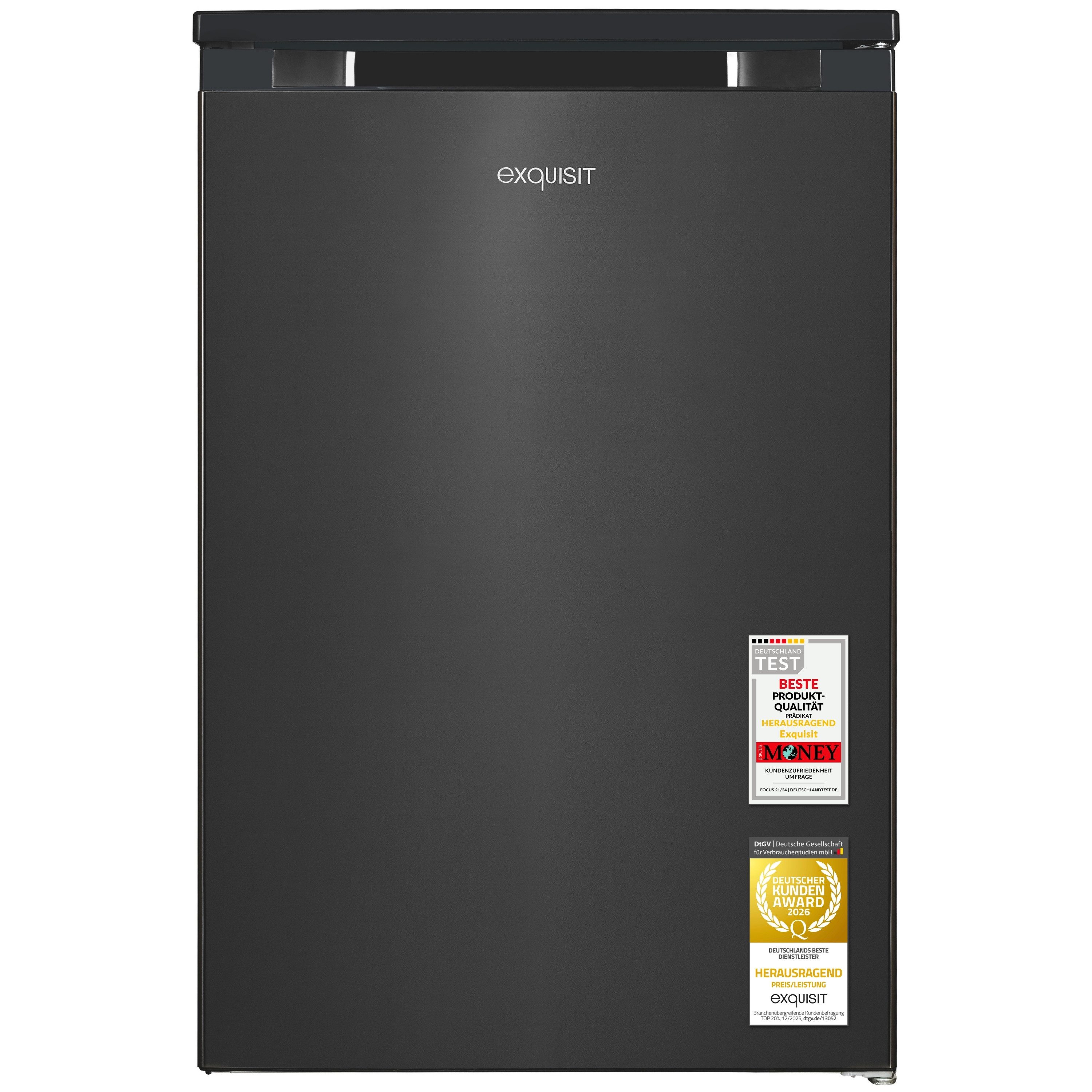 exquisit Kühlschrank KS515-4-051C, 84.5 cm hoch, 54.9 cm breit, Griffmulde, 4-Sternefach, LED-Beleuchtung