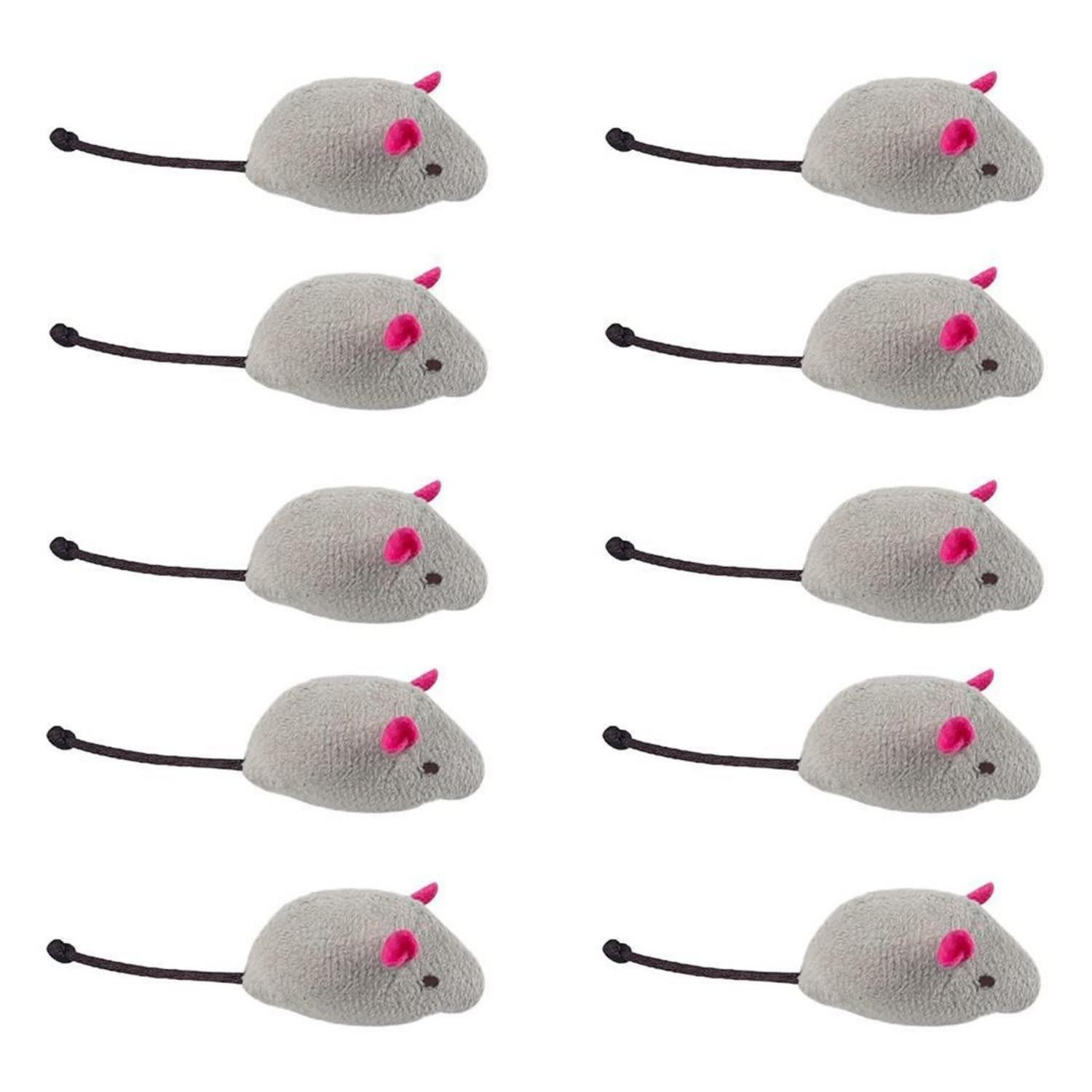 LuxusKollektion Plüschmäuse Katzenspielzeug Maus 10er Set Plüsch, Textil, (10-tlg)