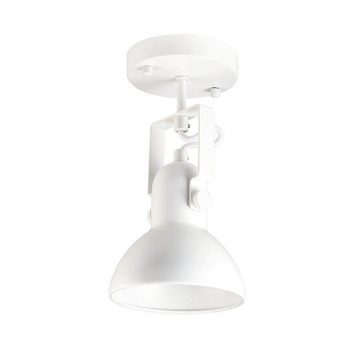 Licht-Erlebnisse Deckenstrahler DALLAS, ohne Leuchtmittel, Spot Lampe Deckenleuchte Weiß retro E14 Leselampe Lampe