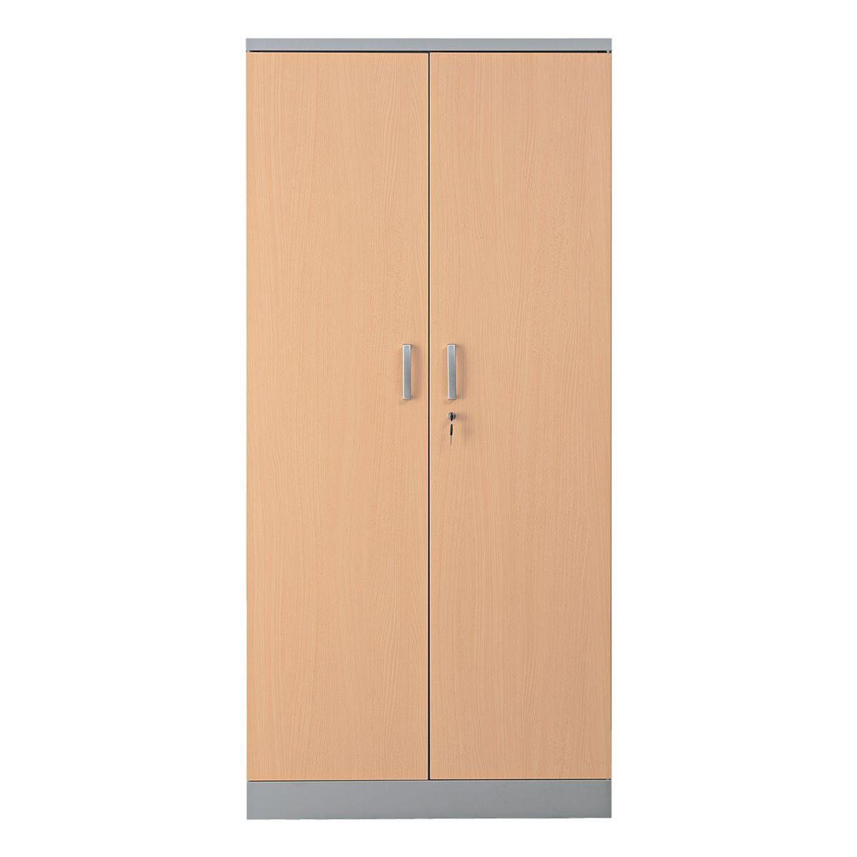5 cm Türen GUERKAN Holzoptik 92x195 / Korpus, Aktenschrank silberner silber/Buche Stahlschrank, in OH,