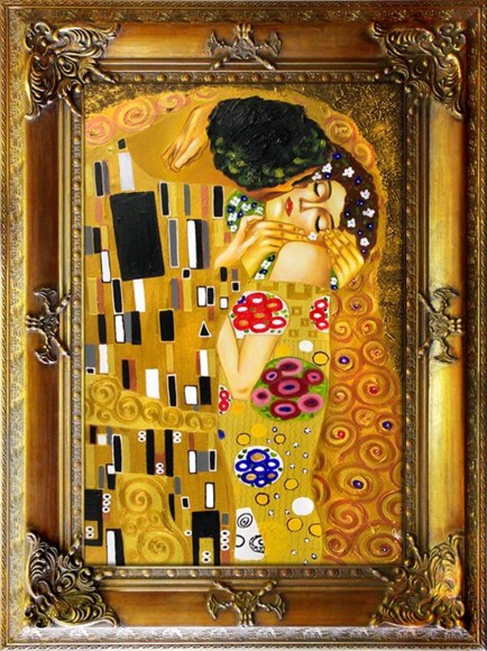 ein JVmoebel handgearbeitet Unikat, jedes »G00618«, Klimt Bild Gemälde Gustav