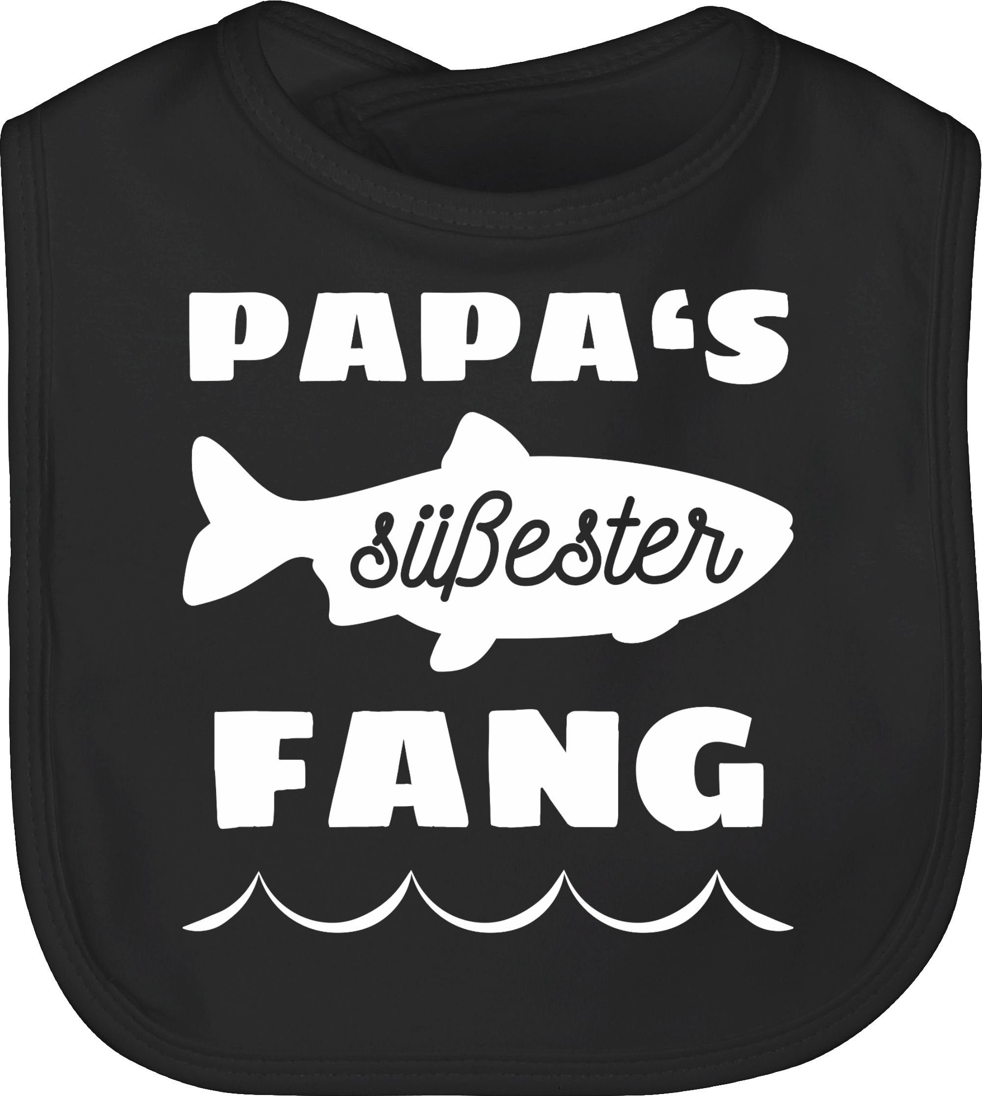 Baby Lätzchen Fang, 2 Schwarz süßester Vatertag Papas Shirtracer Geschenk