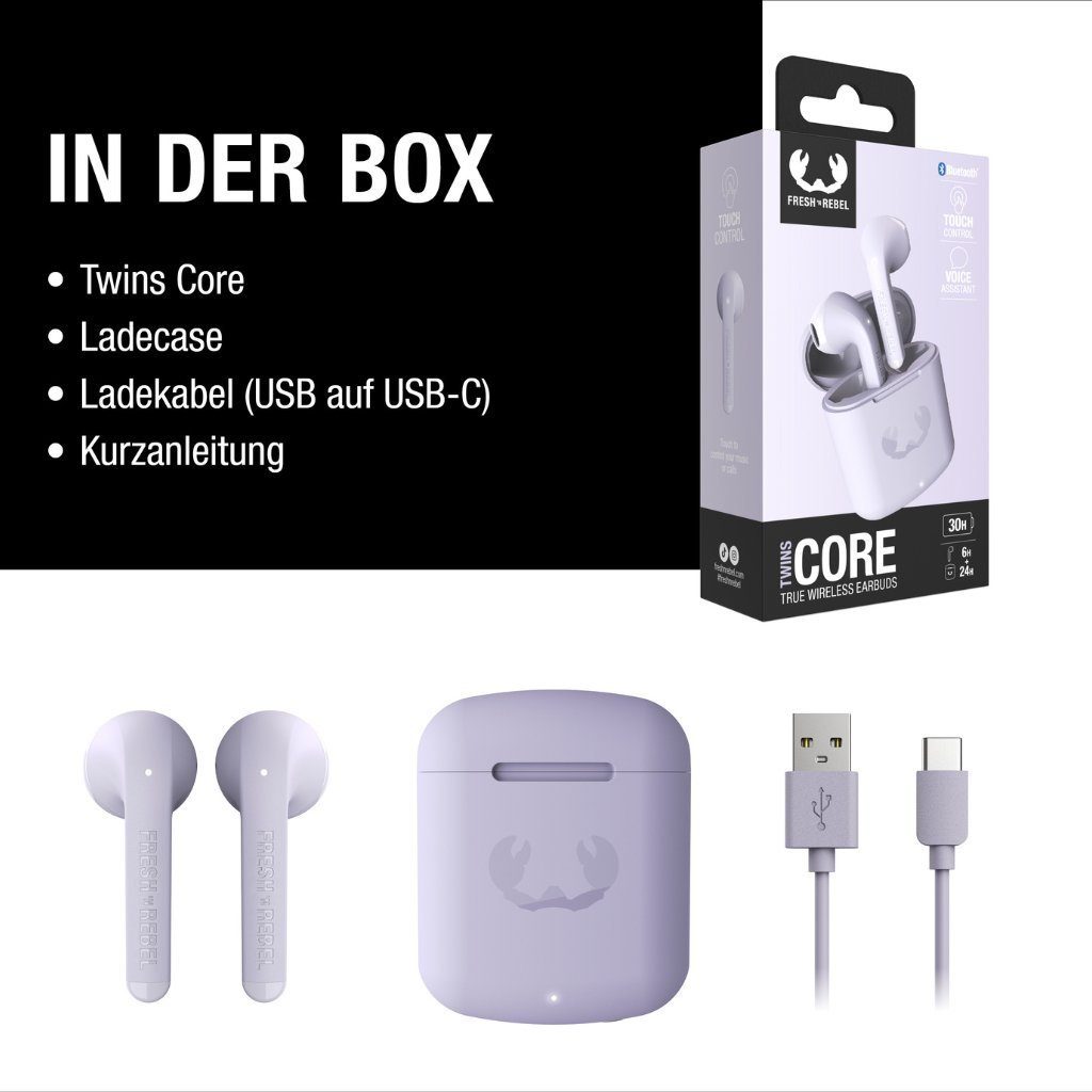 Auto-Kopplung) (Dual-Master-Funktion, Twins Fresh´n Dreamy Lilac Core Touch-Control-Steuerung, Rebel Kopfhörer