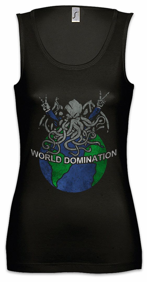 Tanktop Cthulhu World Domination Ärmelloses Damen T-Shirt Call Horror Arkham