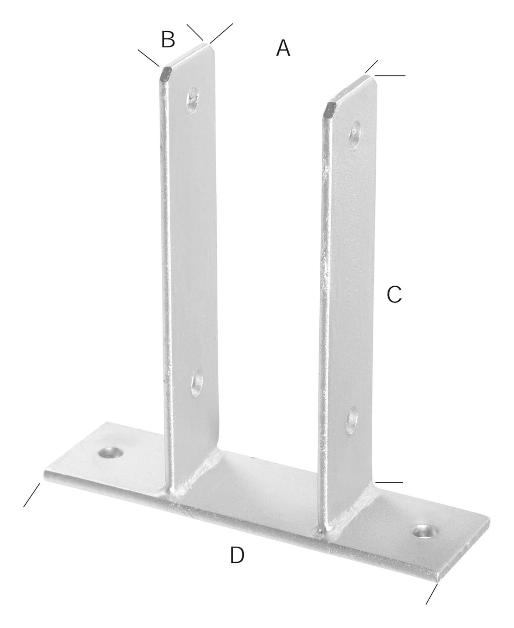 Hanseatischer Drahthandel HB-Pfostenträger, Feuerverzinkt 111 mm