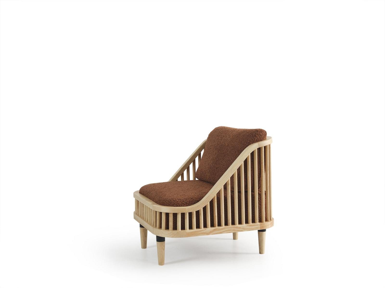 JVmoebel Sessel Holz Sessel Wohnzimmer Made (Sessel), Möbel Europe Lehnstühle Polster Neu in