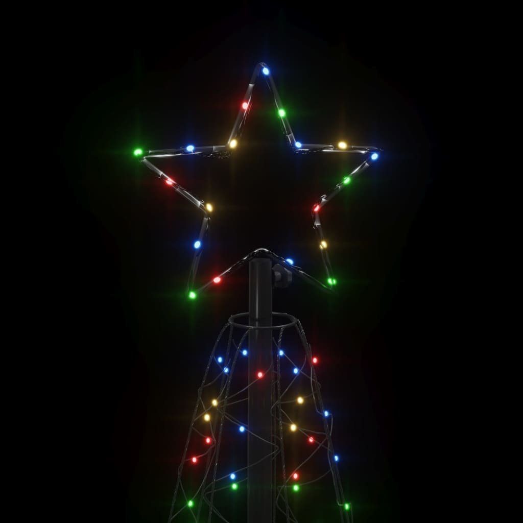 200 cm Mehrfarbig LED LED-Weihnachtsbaum Baum Kegelform vidaXL LEDs 70x180