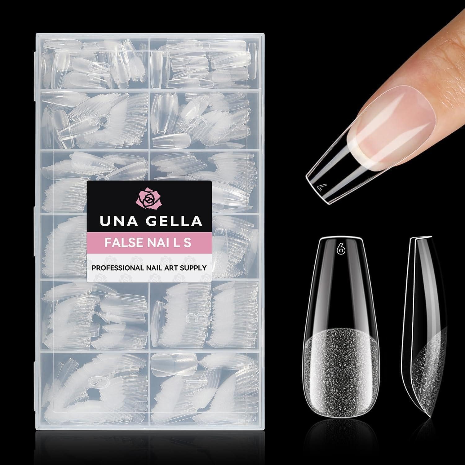 LuxusKollektion Kunstfingernägel Ballerina Tips Gelnägel 216 12 Größen Gel Press On Medium Ballerina-M