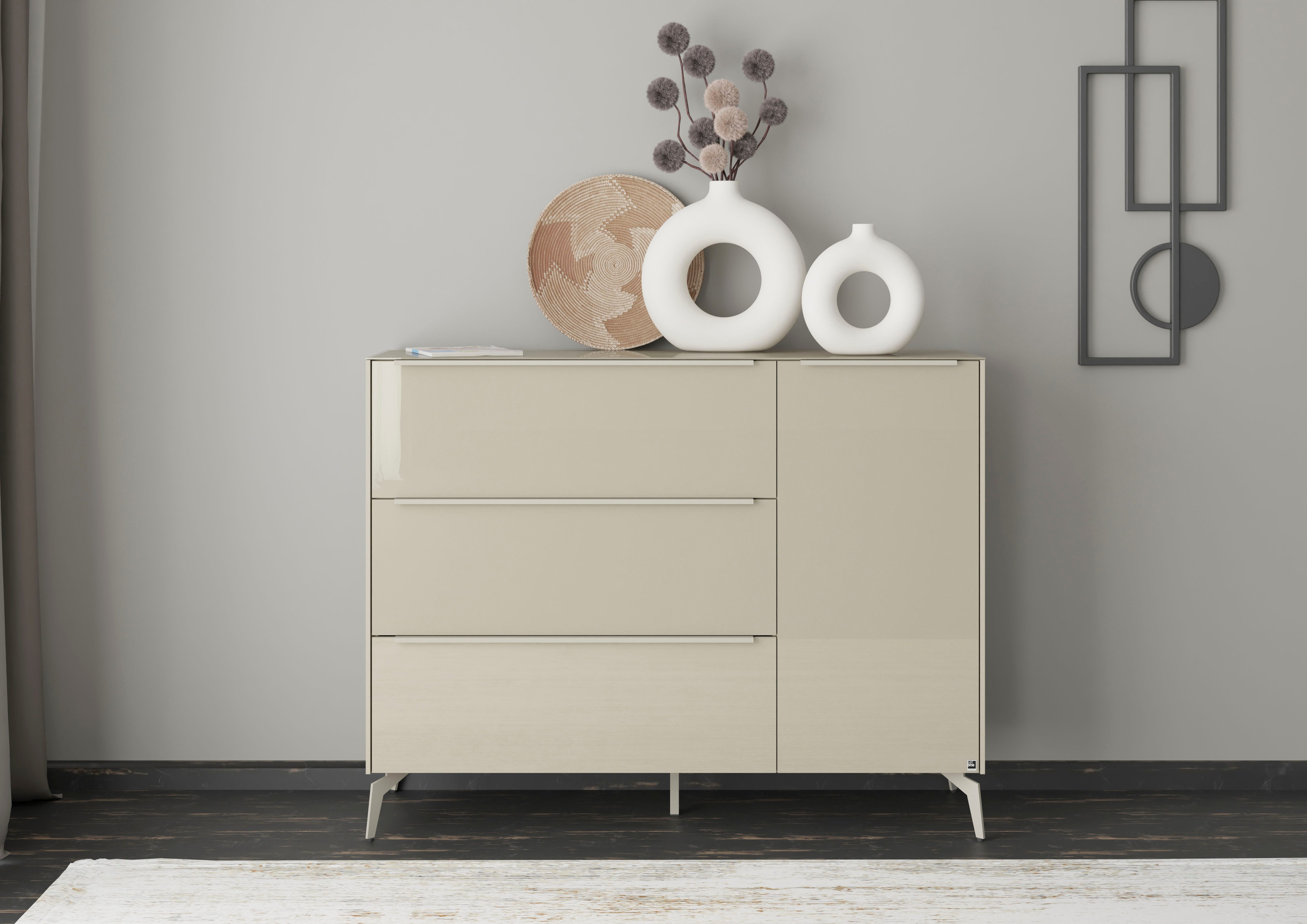 set one by Musterring Sideboard Reno (1 St), Mit Winkelfuß in diversen Farben, 109 cm Höhe & Farbauswahl