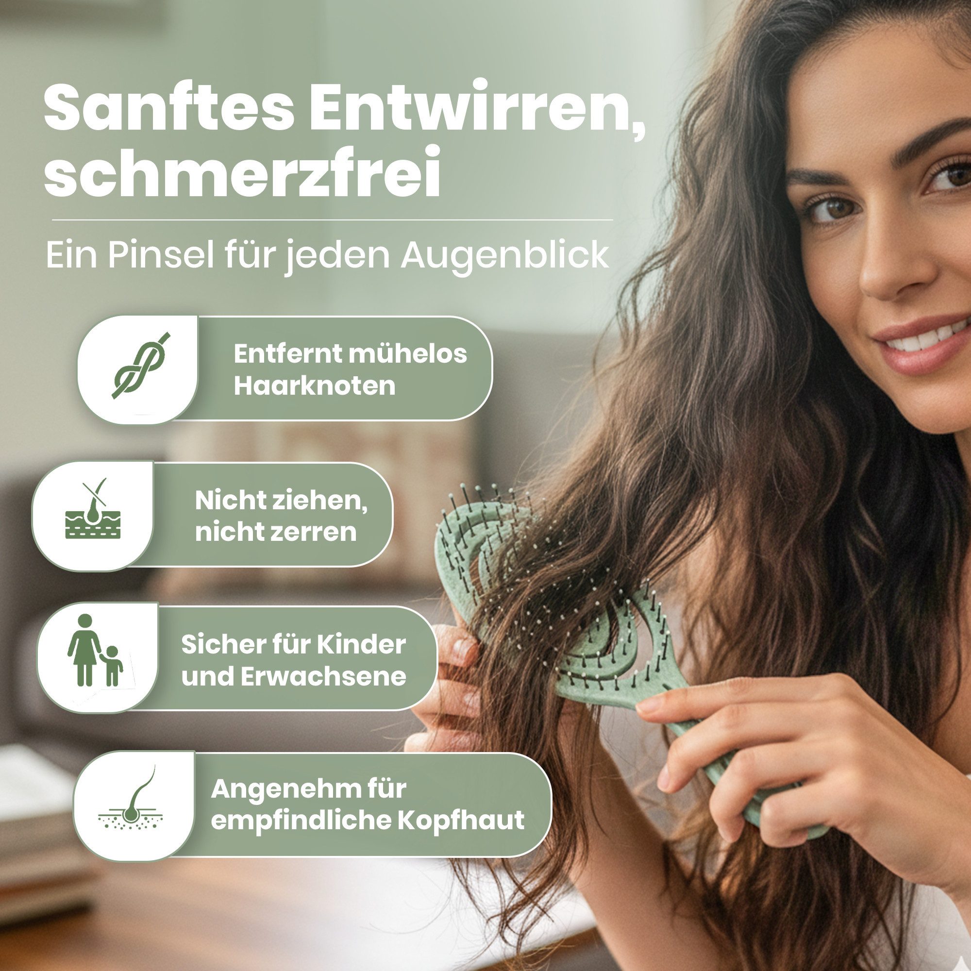 varivendo Haarkamm Haarbürste Entwirrbürste Schwarz 1 Stück, (Stück, 1 tlg., Haarbürste), Stylingbürste Friseurbürste Lockenbürste Entwirrbürste