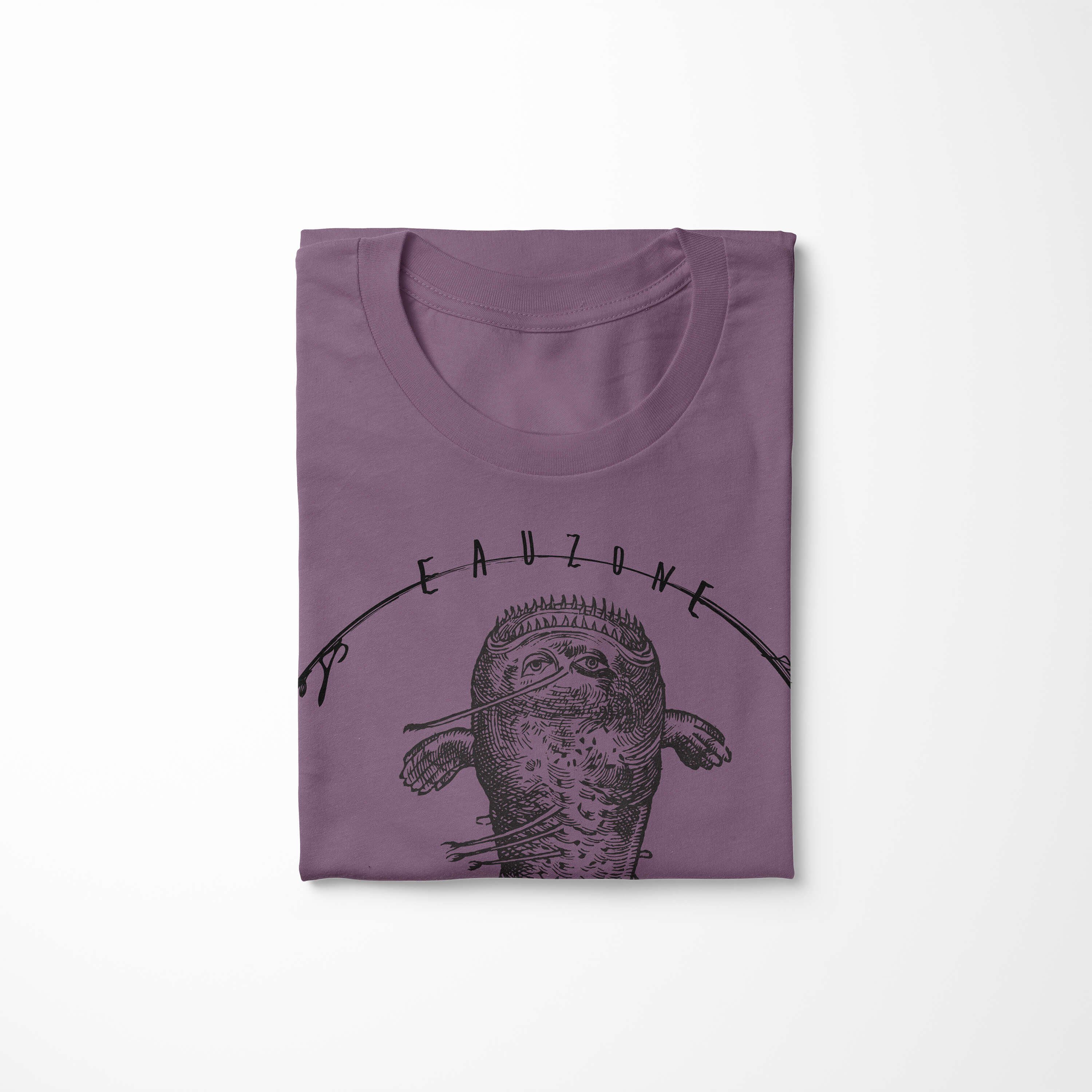 Sinus Art T-Shirt T-Shirt Shiraz Tiefsee - Creatures, und / sportlicher Sea 073 Schnitt feine Fische Sea Struktur Serie